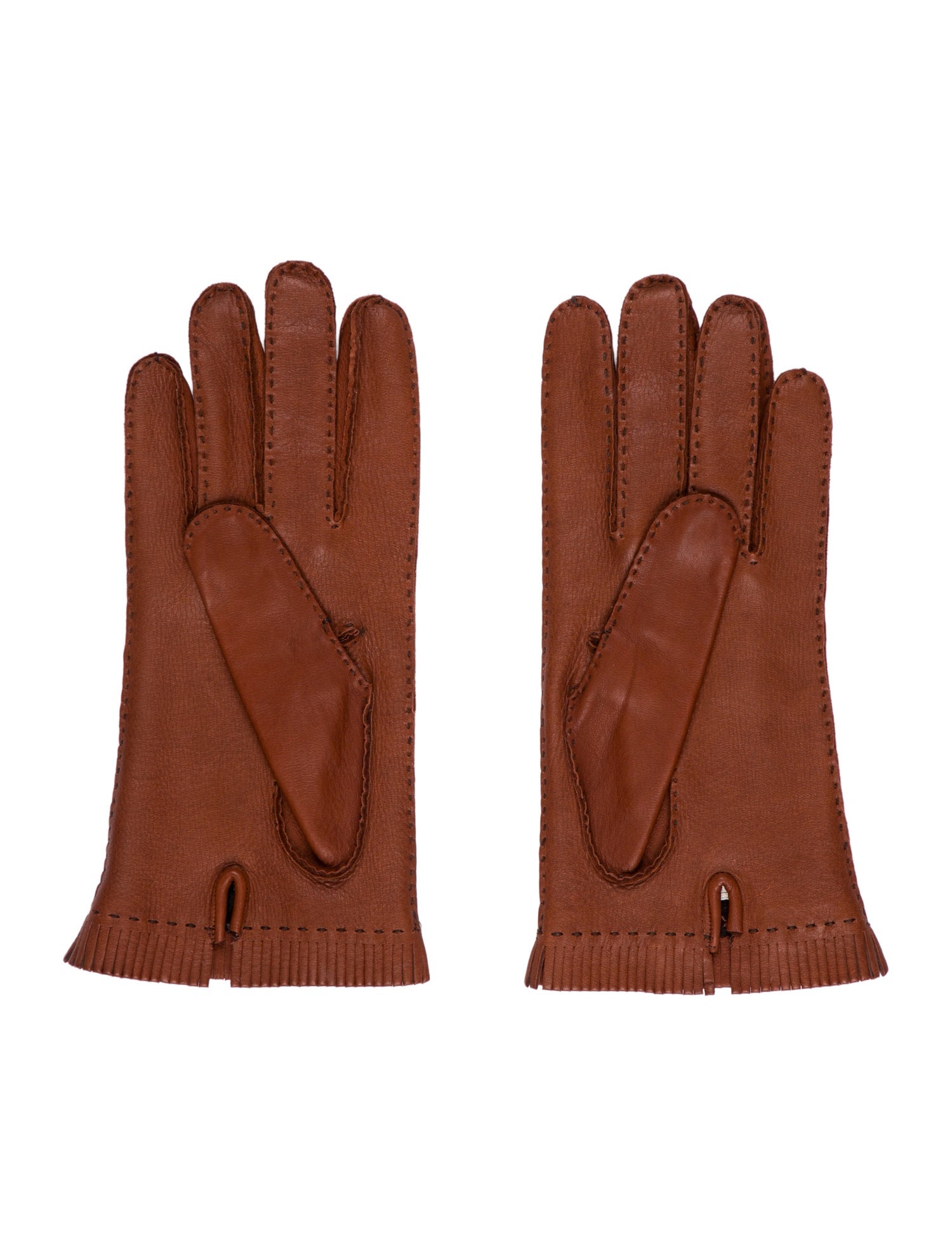 Prada Deer Skin Fringe Gloves