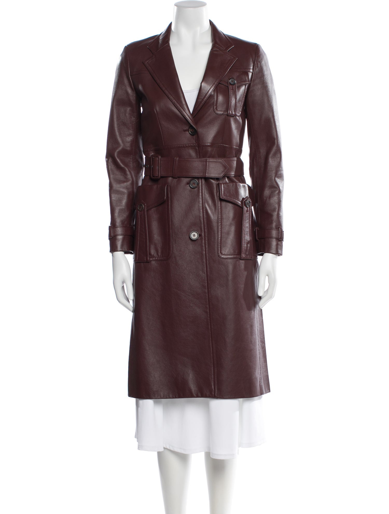 Prada 2017 Leather Trench Coat