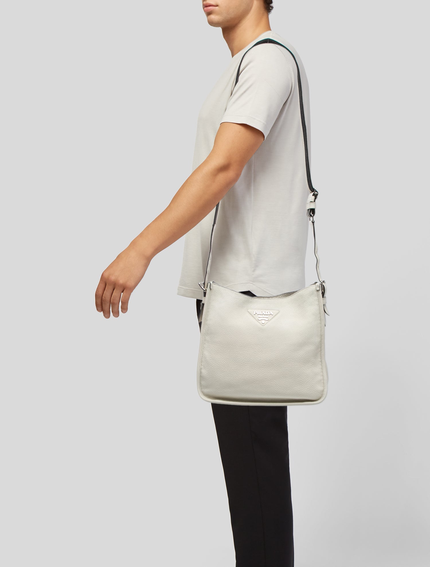 Prada Vitello Daino Leather Messenger Bag