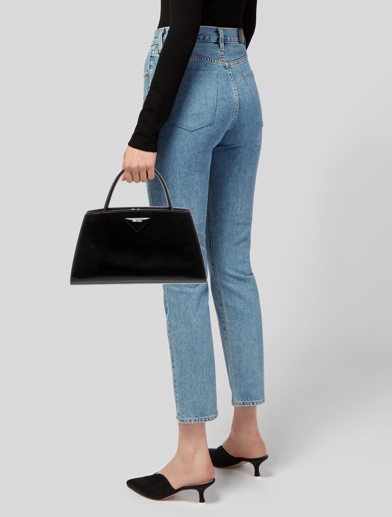 Prada Signature Spazzolato Handle Bag