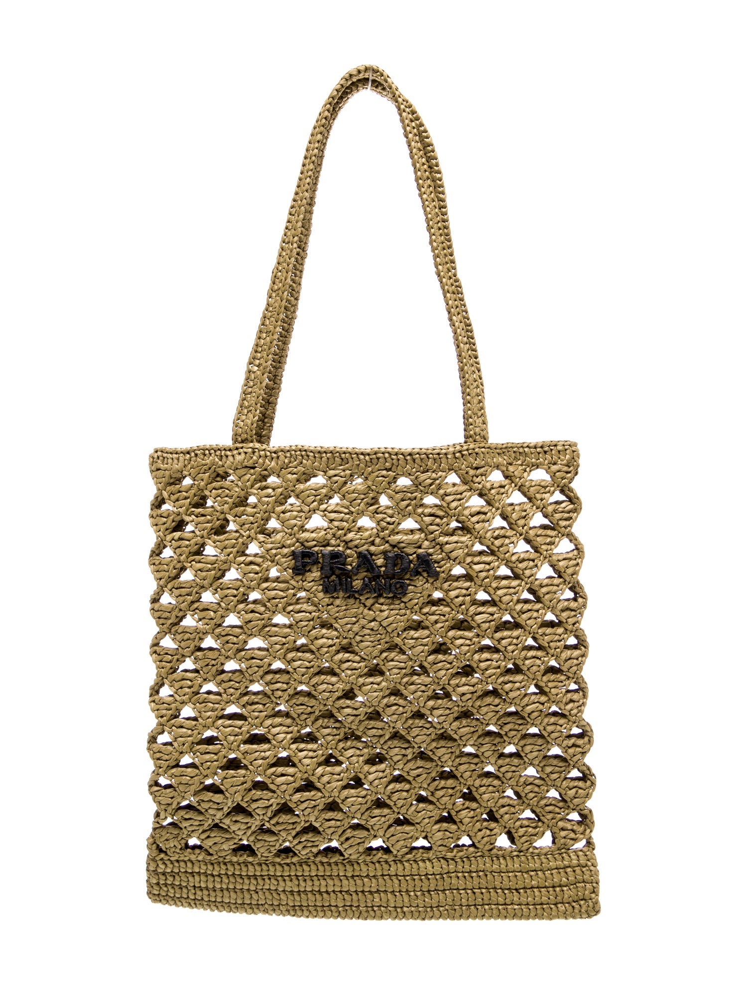 Prada Raffia Grass Bucket Bag