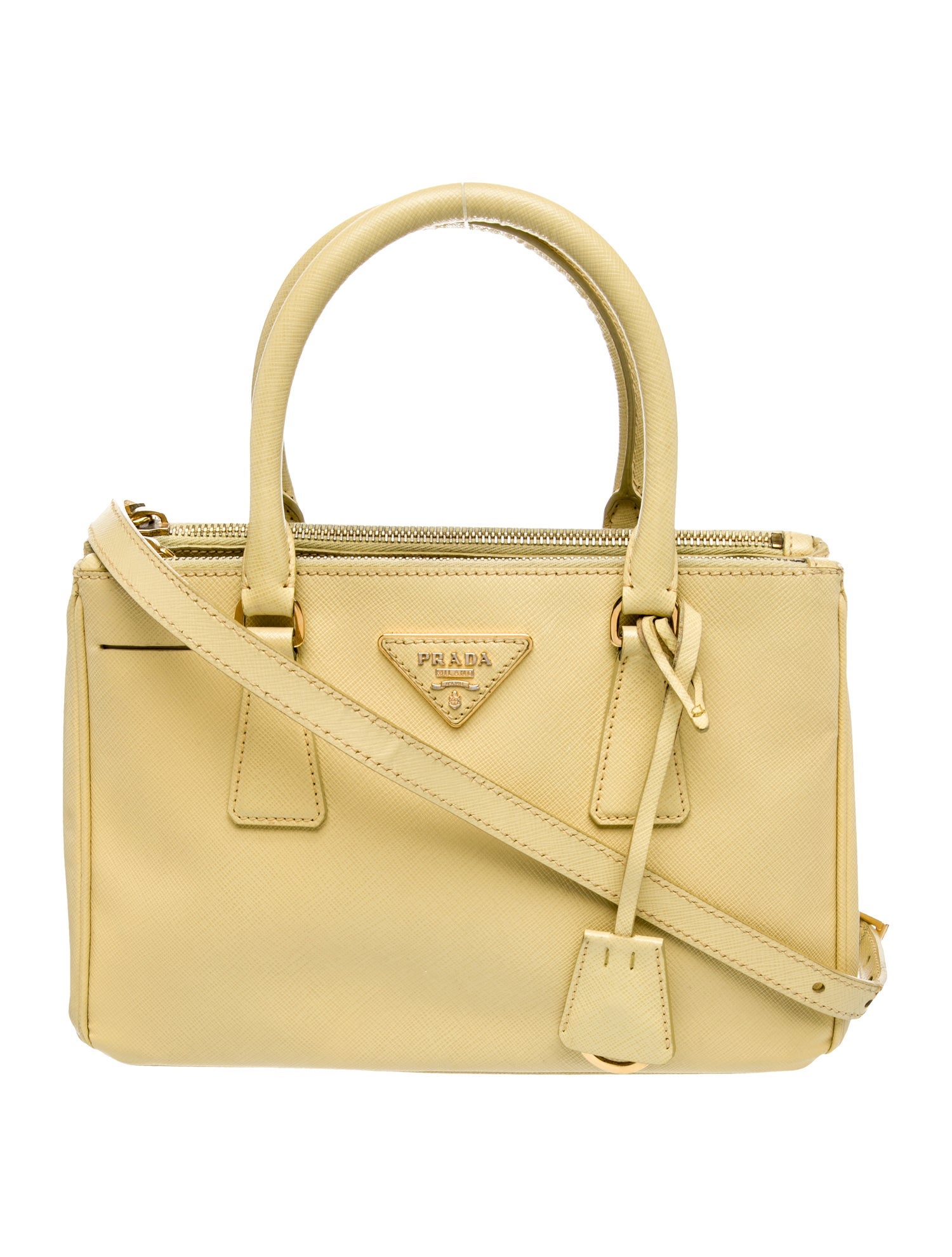 Prada Saffiano Leather Galleria Double Zip Small