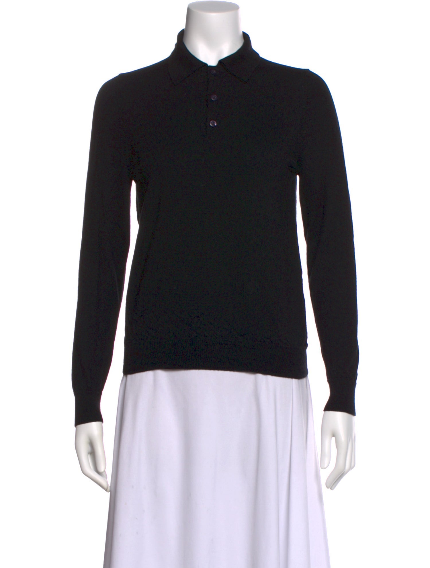 Prada 2022 Virgin Wool Polo Sweater