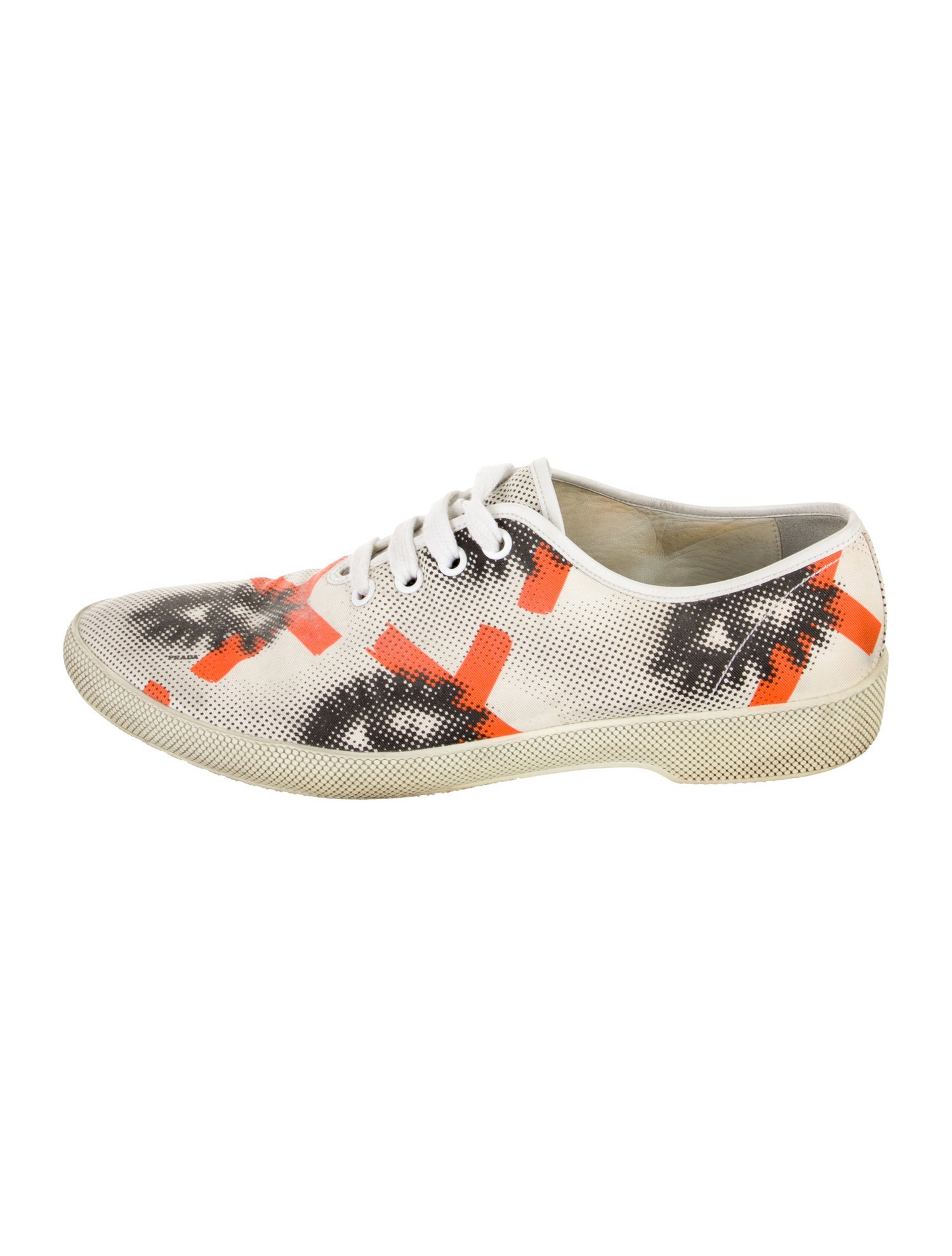 Prada Canvas Printed Sneakers