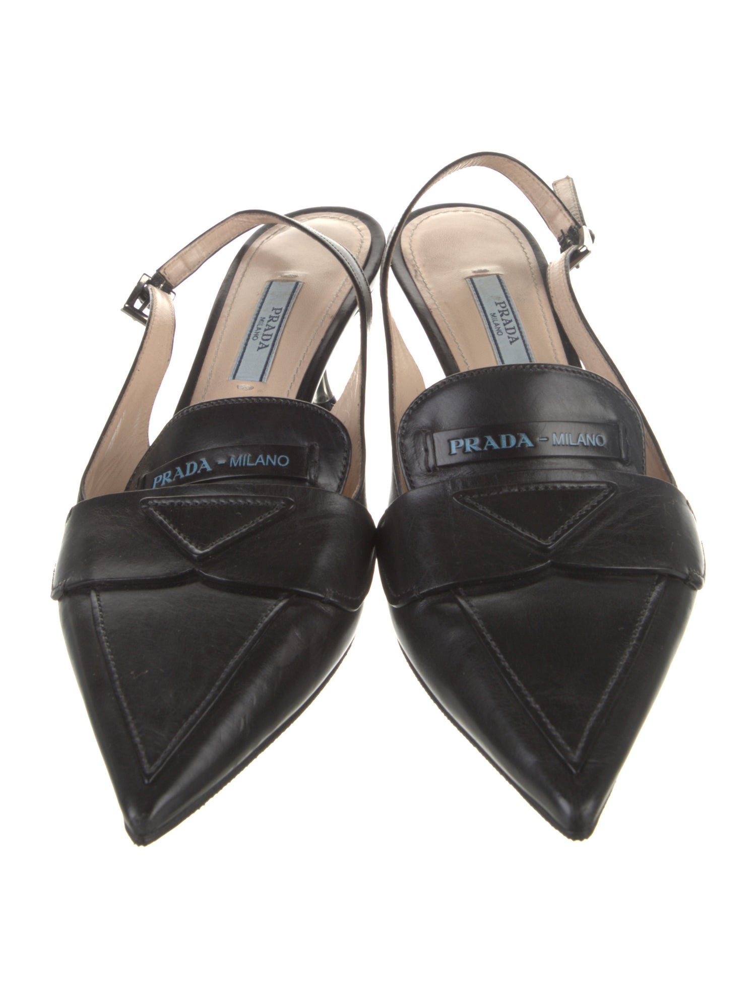 Leather Slingback Pumps