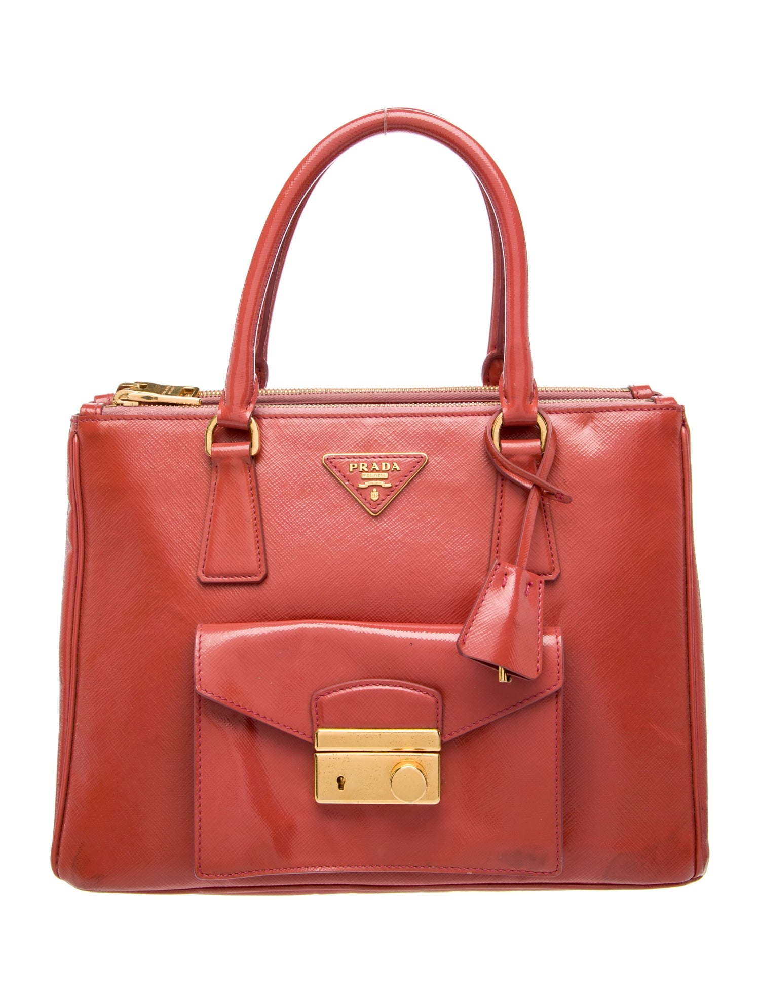 Prada Saffiano Leather Lux Galleria Double Zip Medium