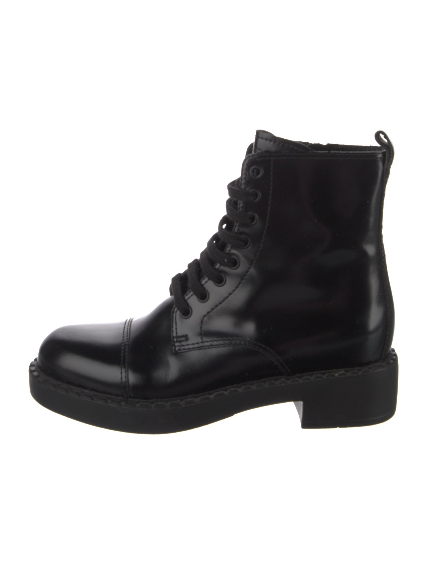 Prada Leather Combat Boots