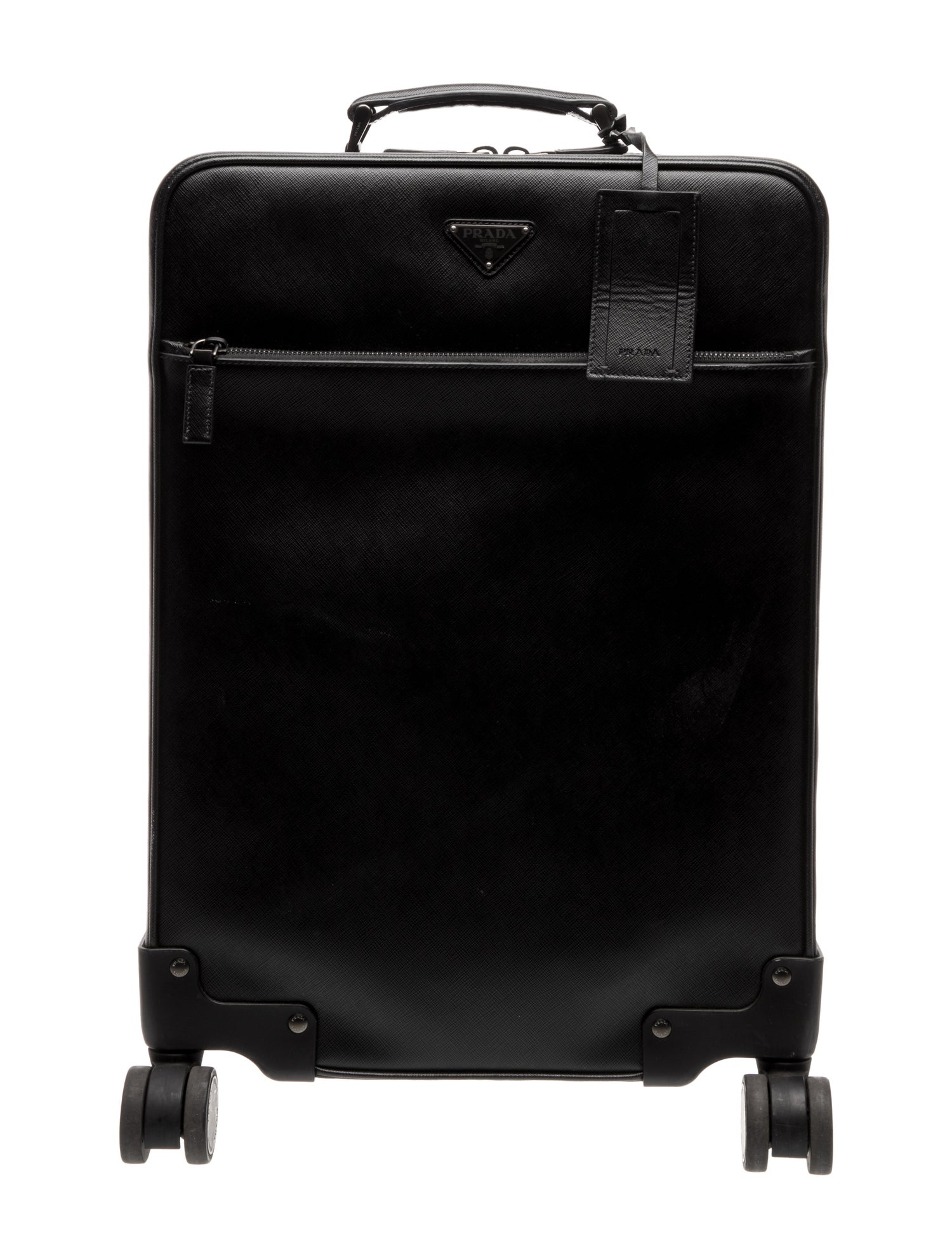 Prada Saffiano Leather Carry On Suitcase