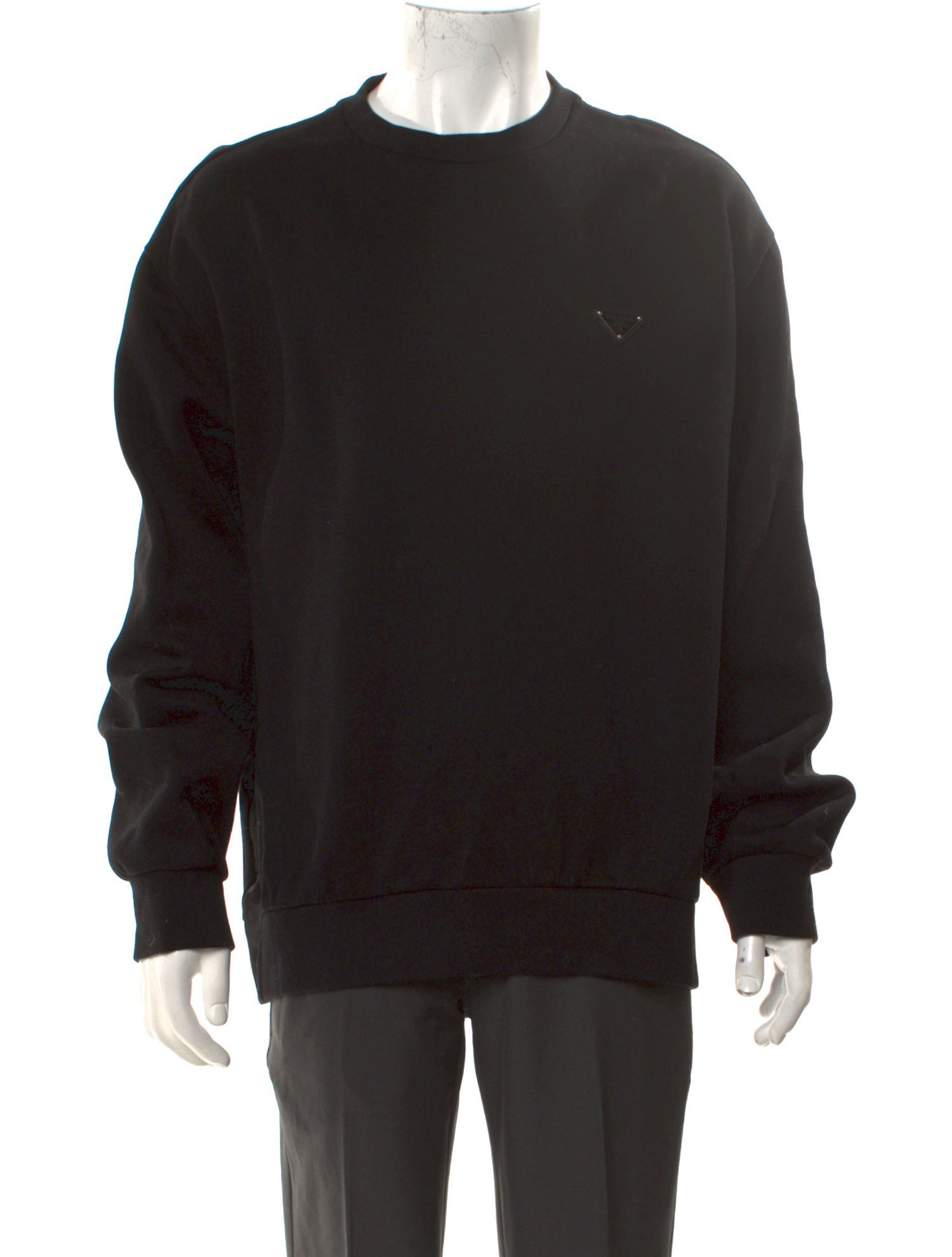 Prada 2023 Enameled Metal Triangle Sweatshirt