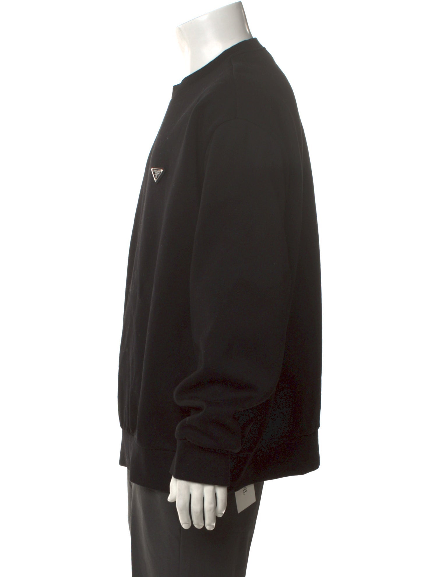 Prada 2023 Enameled Metal Triangle Sweatshirt