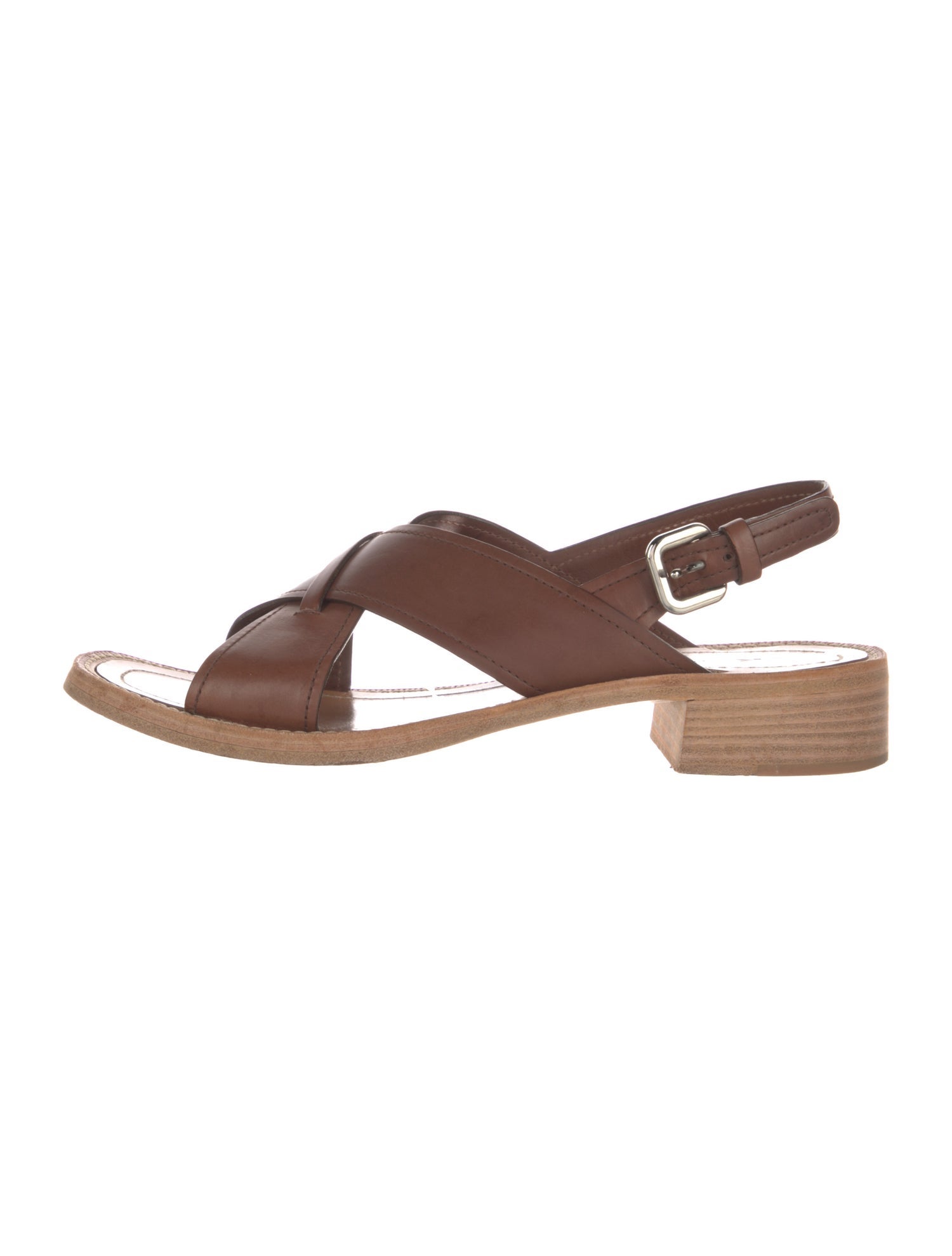Prada Leather Slingback Sandals