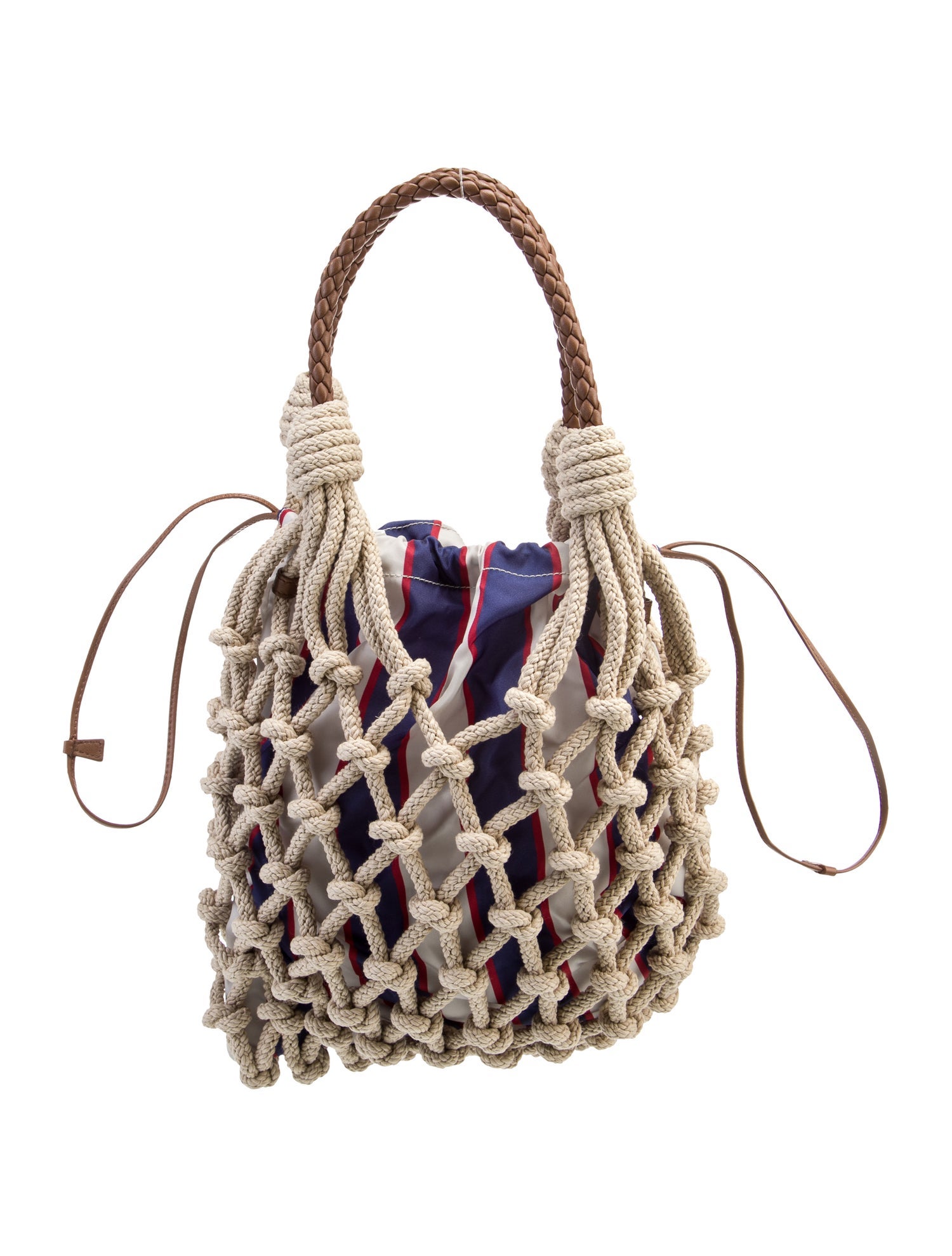 Prada Tessuto Nylon Noue Cotton Macrame Medium