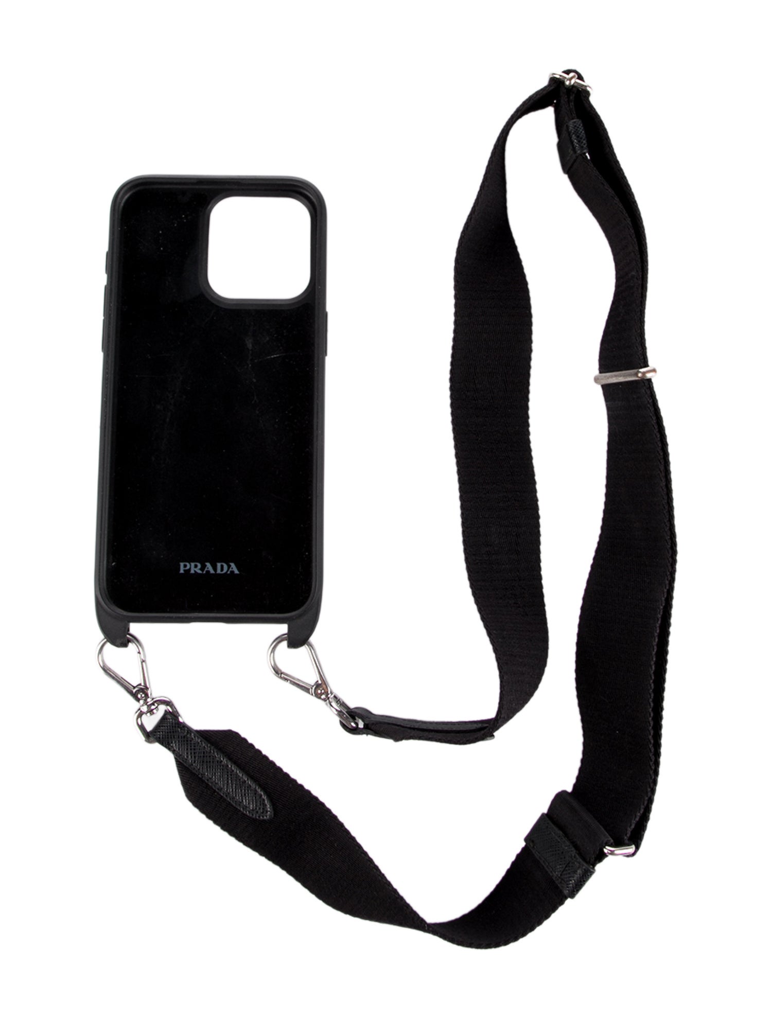 Prada Iphone 14 pro max traveling phone case with strap