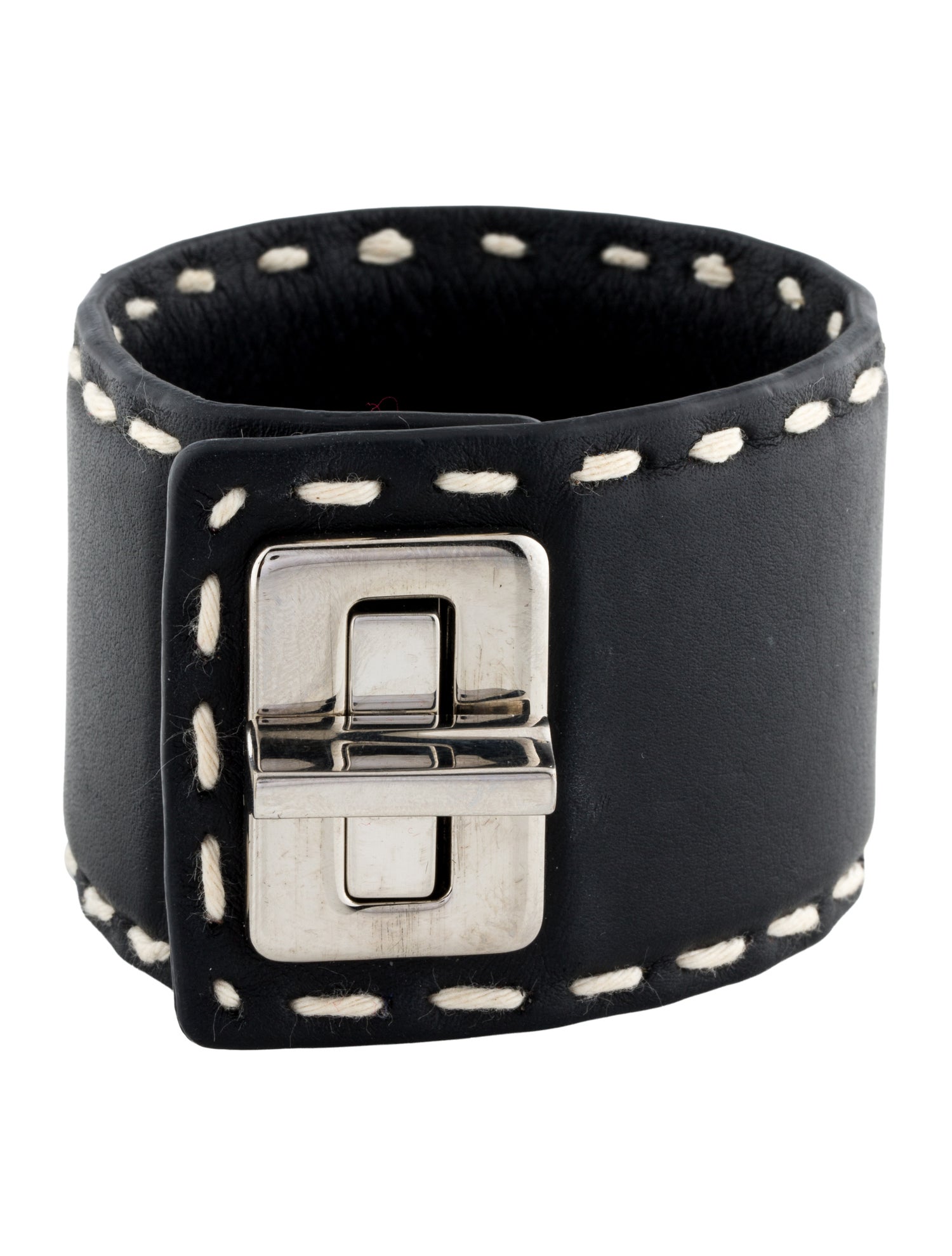 Prada Leather Wrap Bracelet