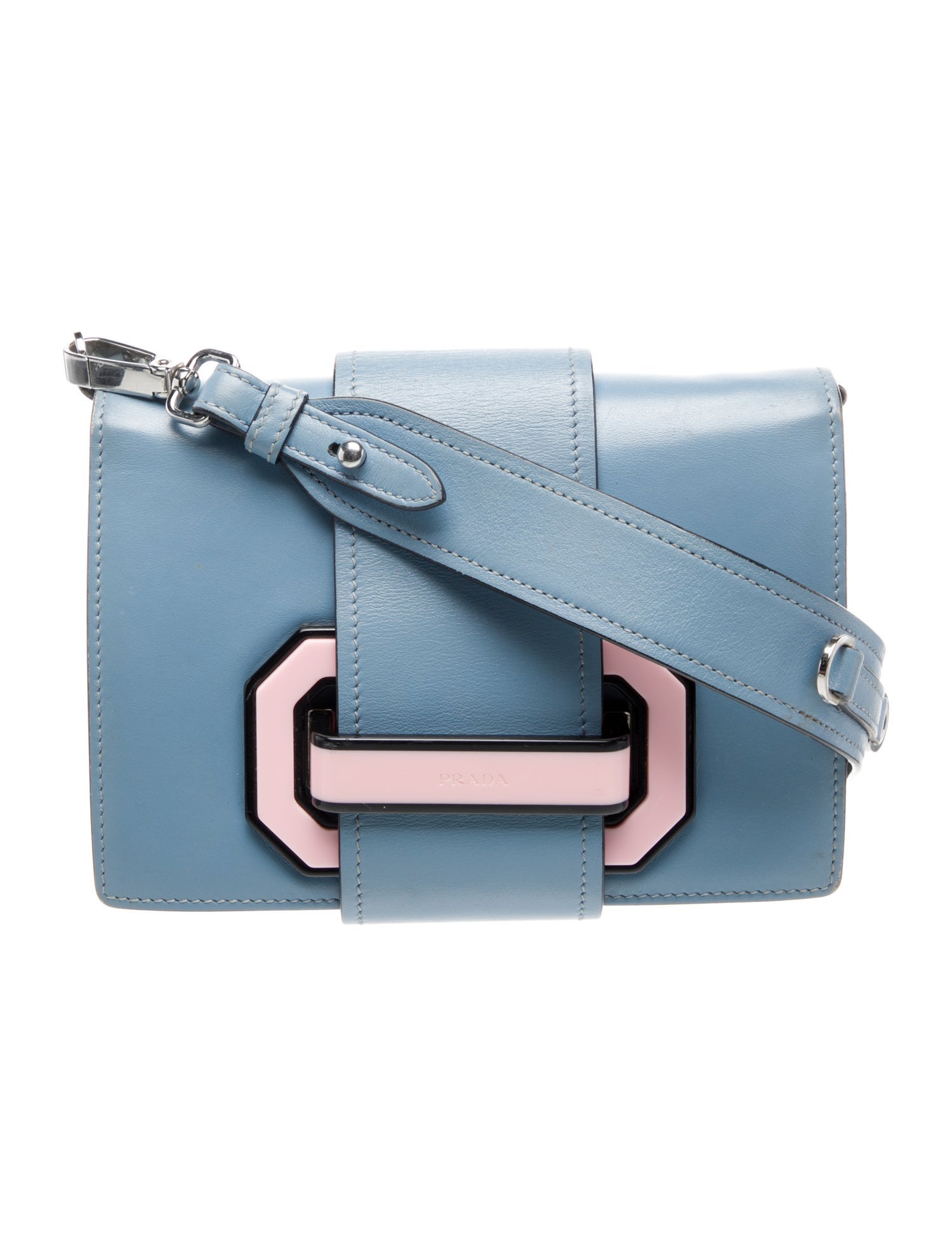 Prada City Calf Leather Plex Ribbon