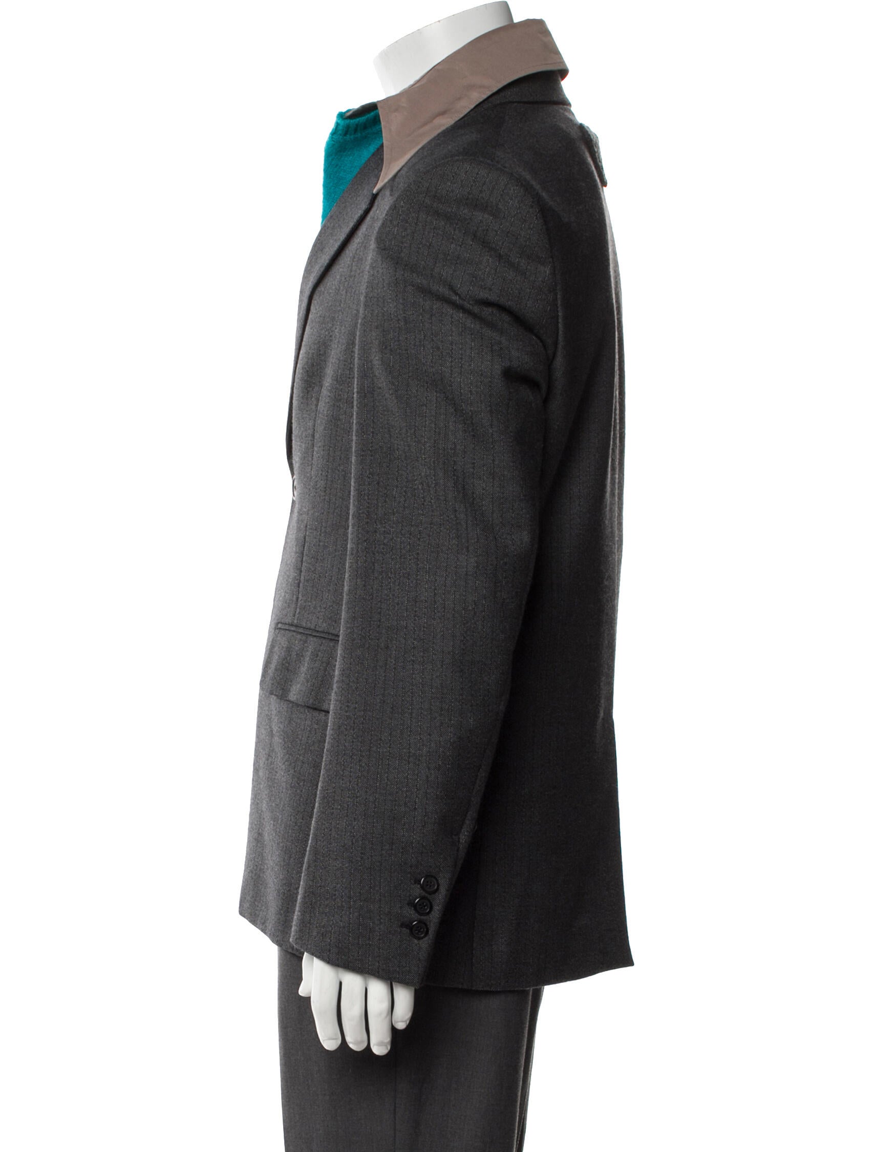 Prada 2023 Enameled Metal Triangle Blazer