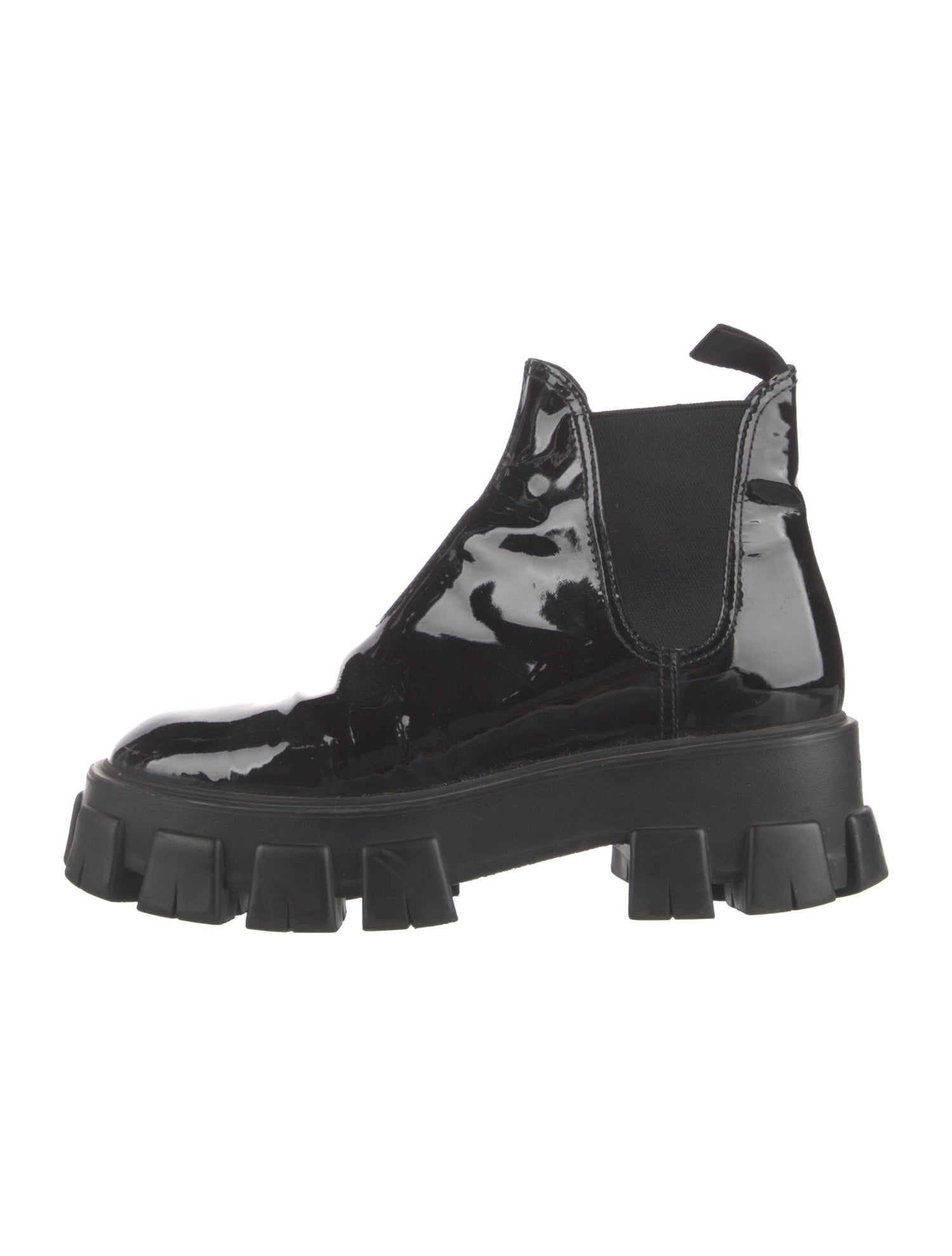 Prada Patent Leather Chelsea Boots