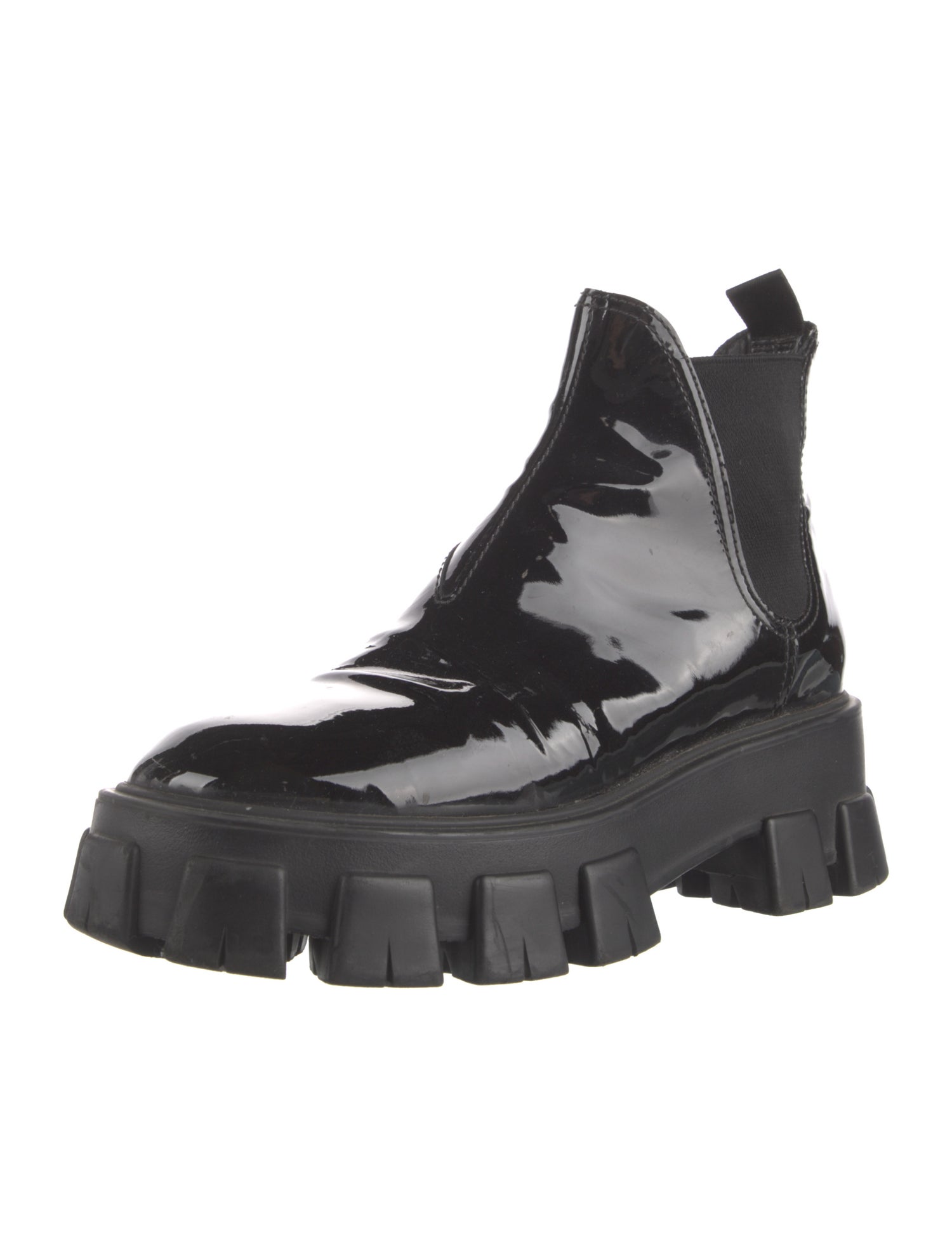 Prada Patent Leather Chelsea Boots