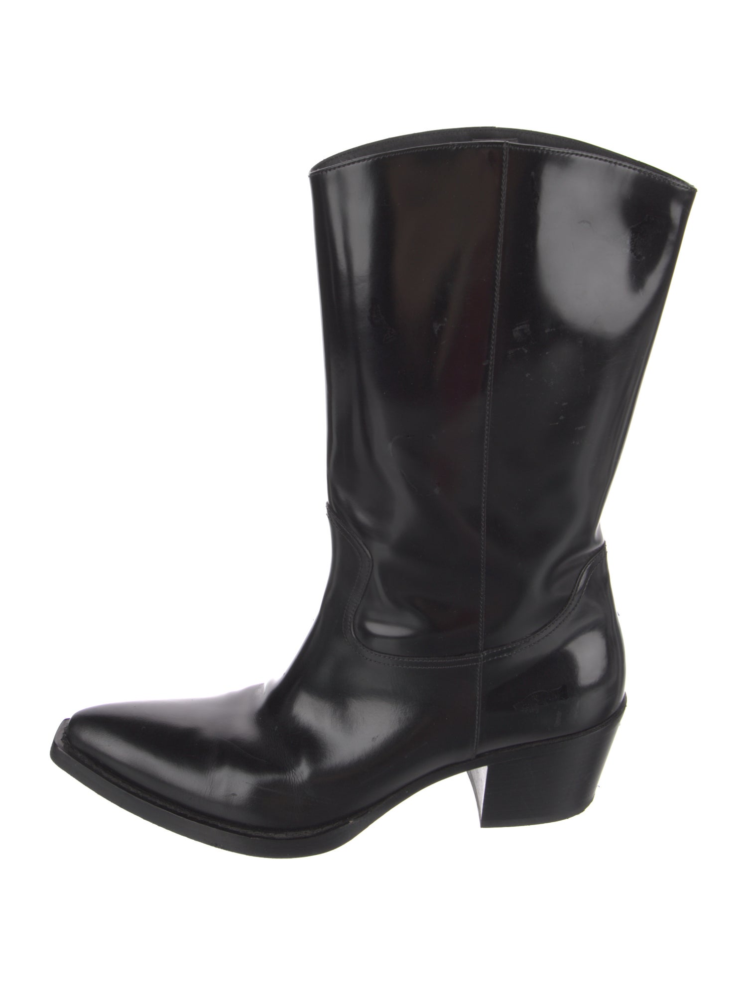 Prada Patent Leather Western Boots