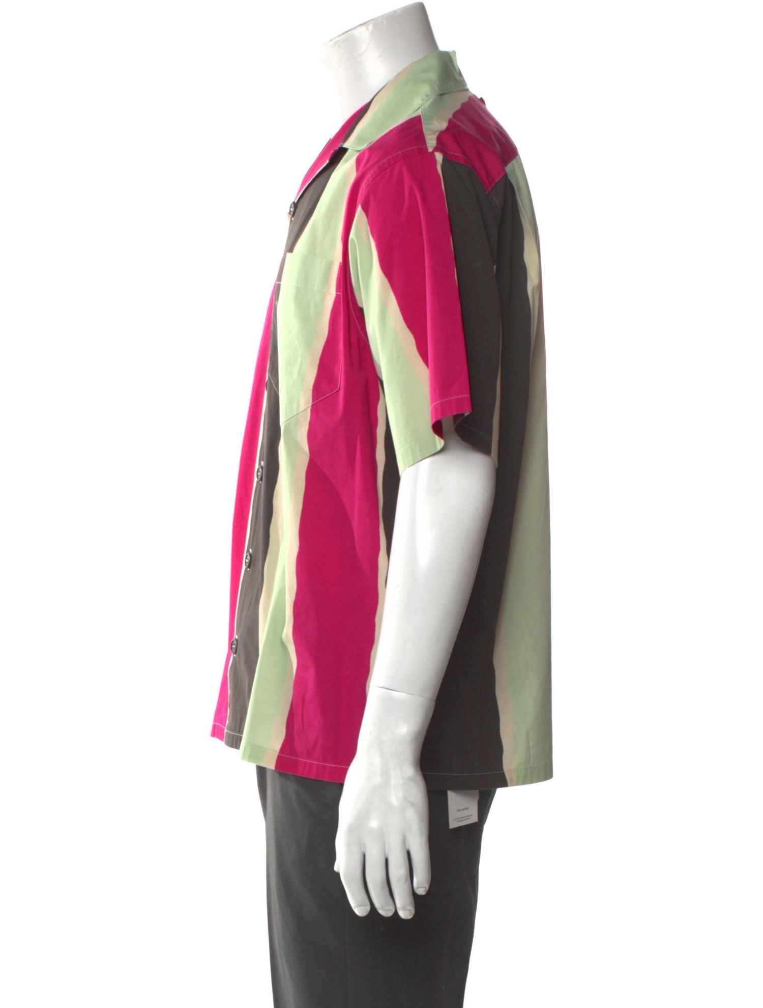 Prada 2022 Colorblock Pattern Shirt