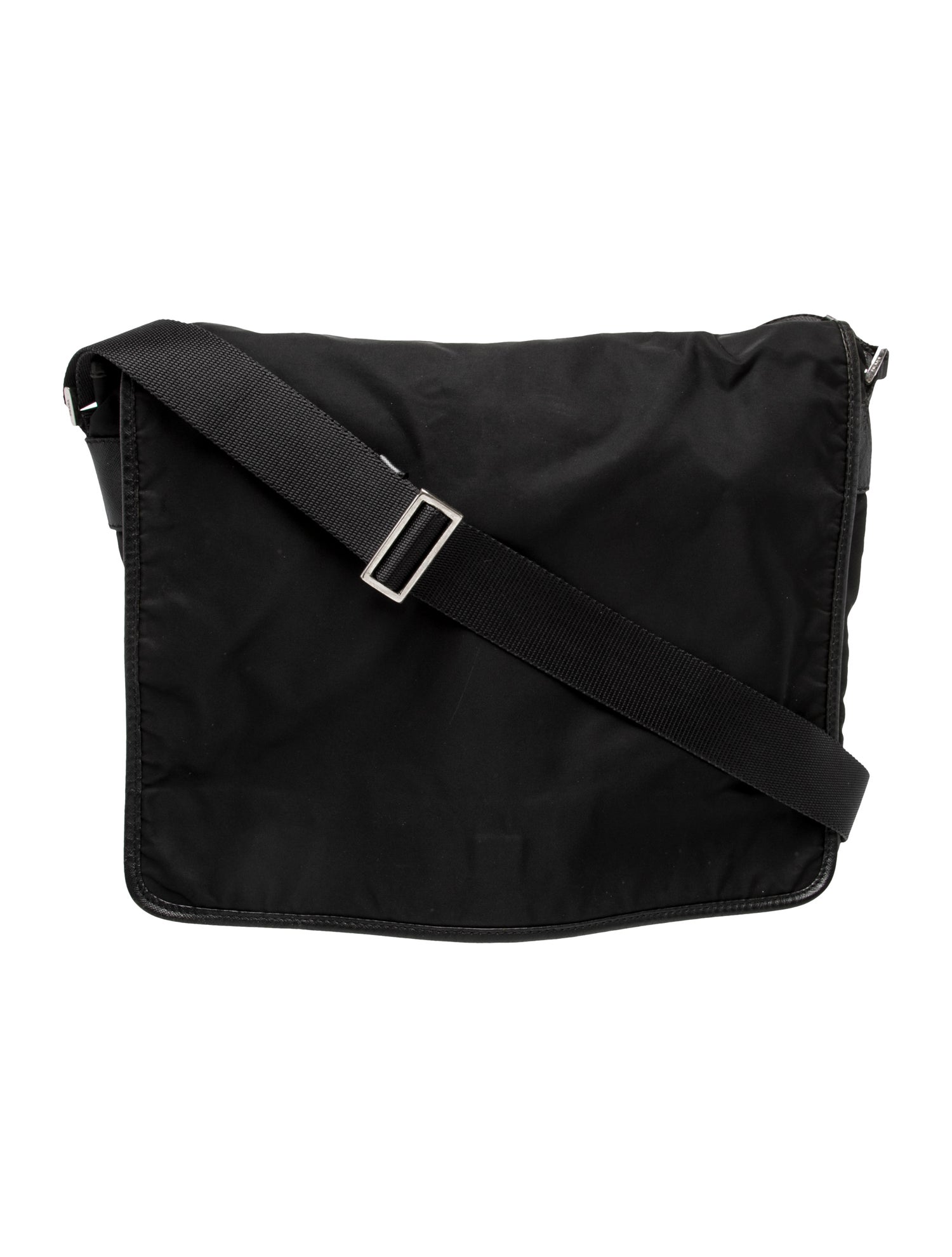 Prada Enameled Metal Triangle Crossbody Bag