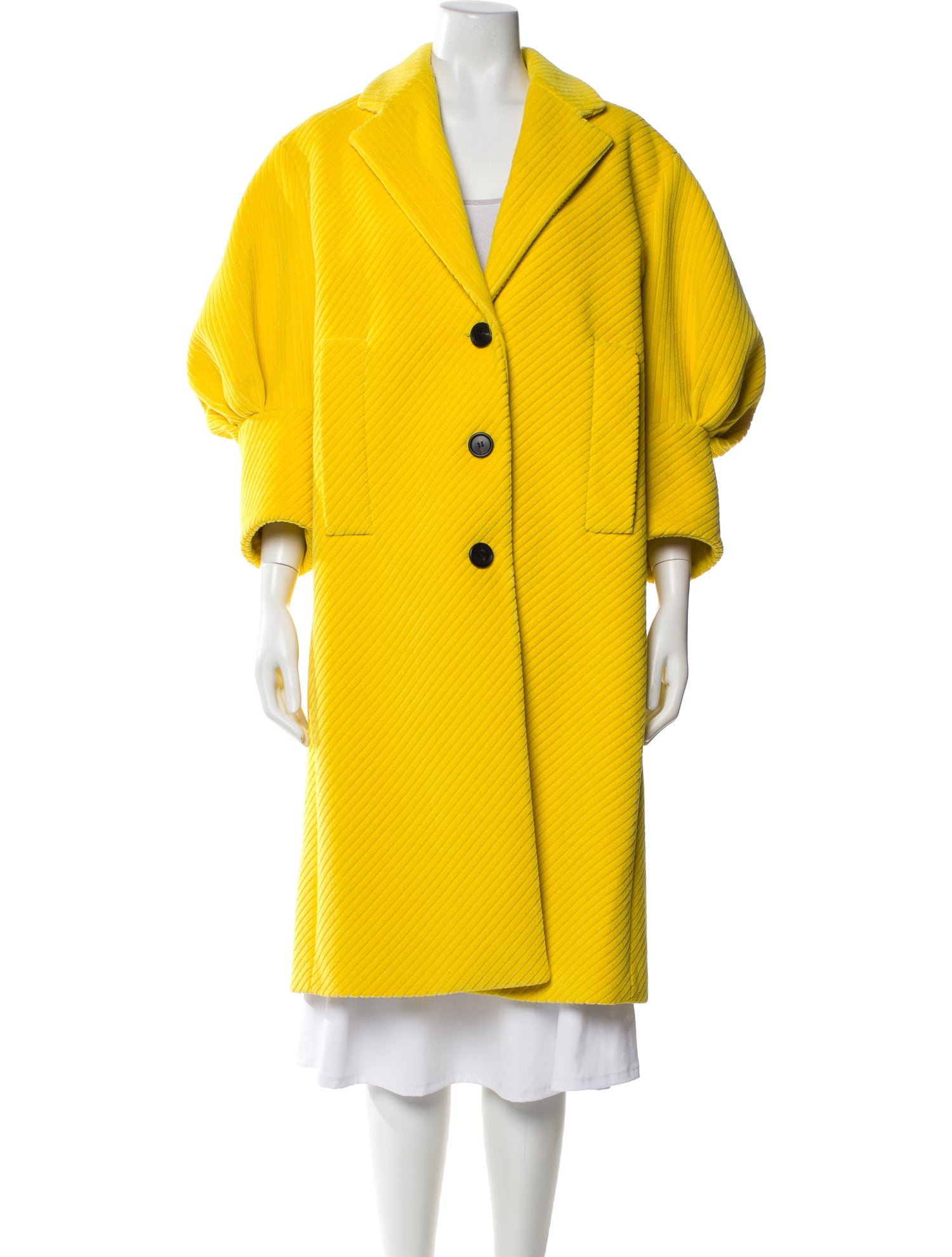 Prada 2021 Corduroy Faux Fur Coat