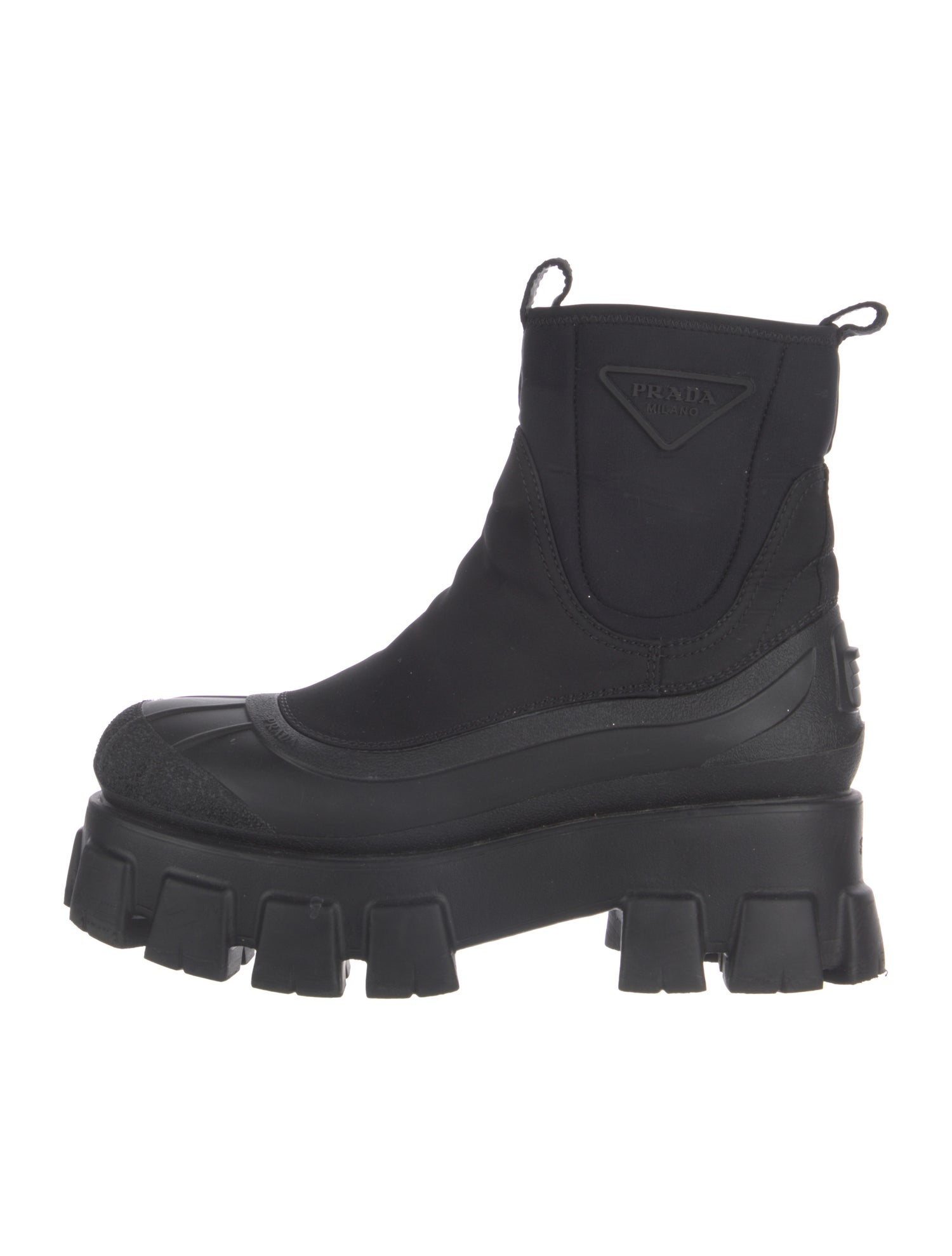 Prada Nylon Chelsea Boots