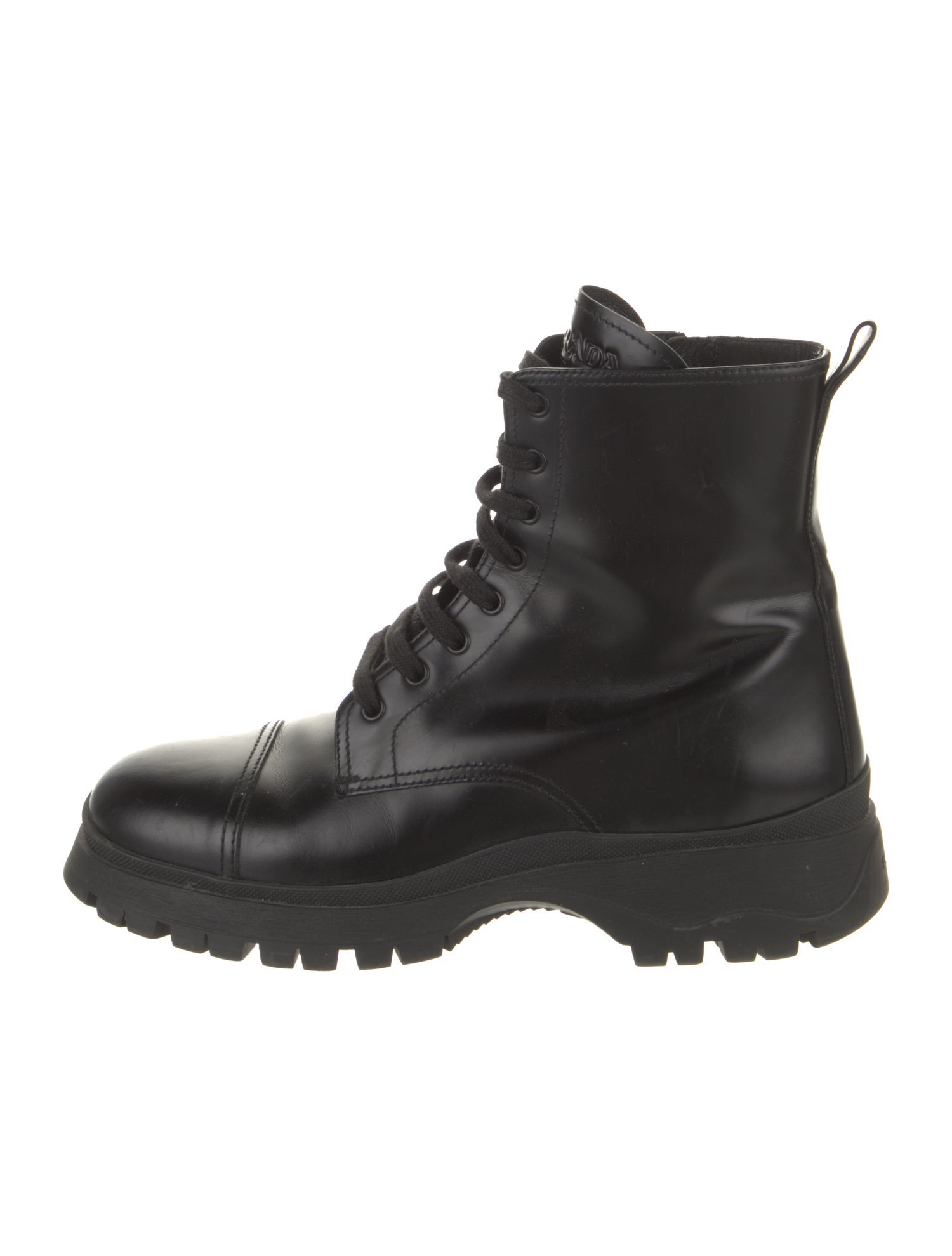 Prada Leather Combat Boots