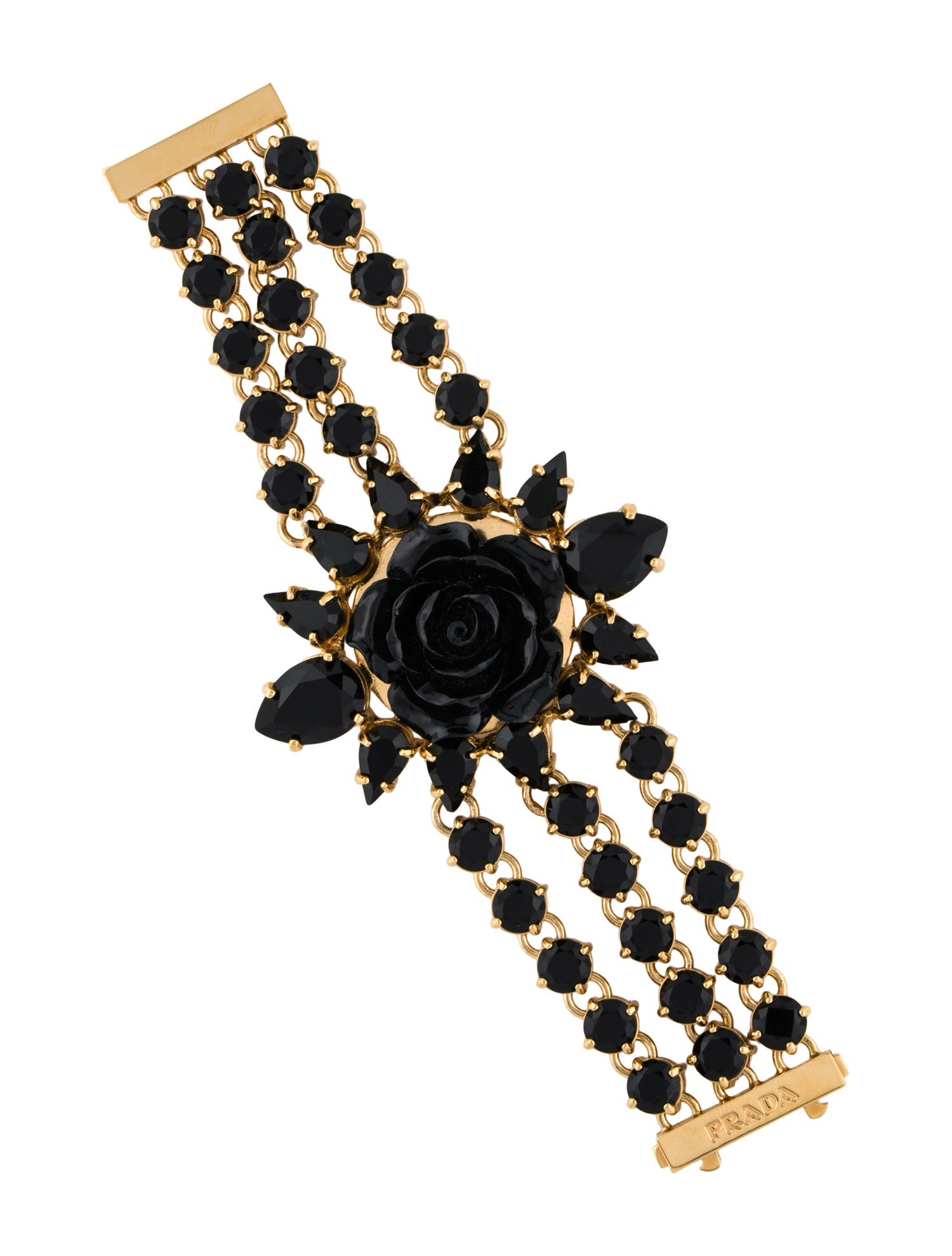 Prada Resin & Crystal Rose Multistrand Bracelet