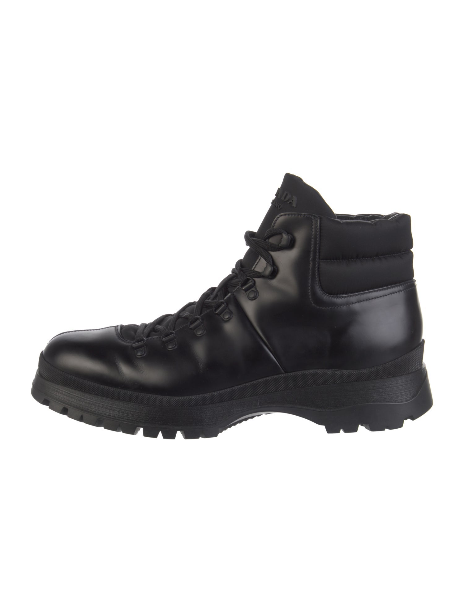 Prada Leather Hiking Boots