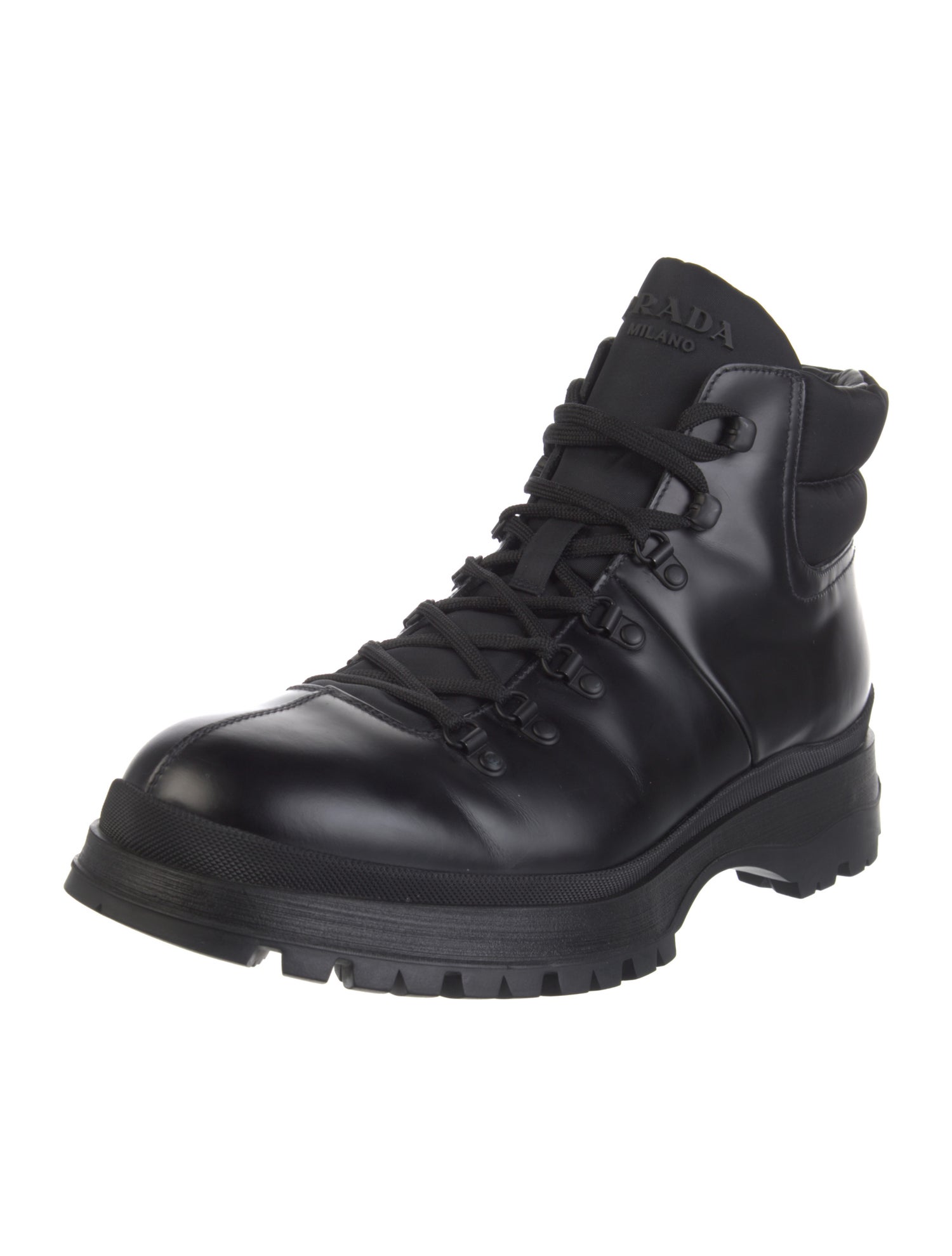 Prada Leather Hiking Boots