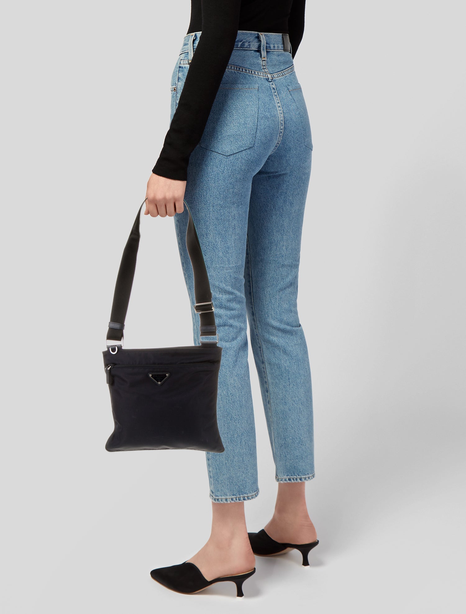 Prada Vela Nylon Messenger Bag