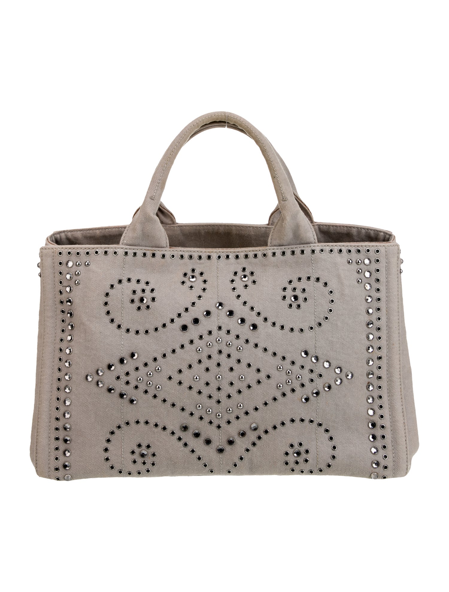 Prada Canvas Top Handle Bag