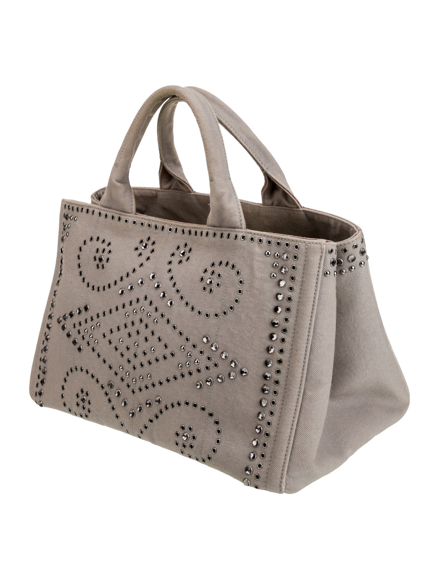 Prada Canvas Top Handle Bag