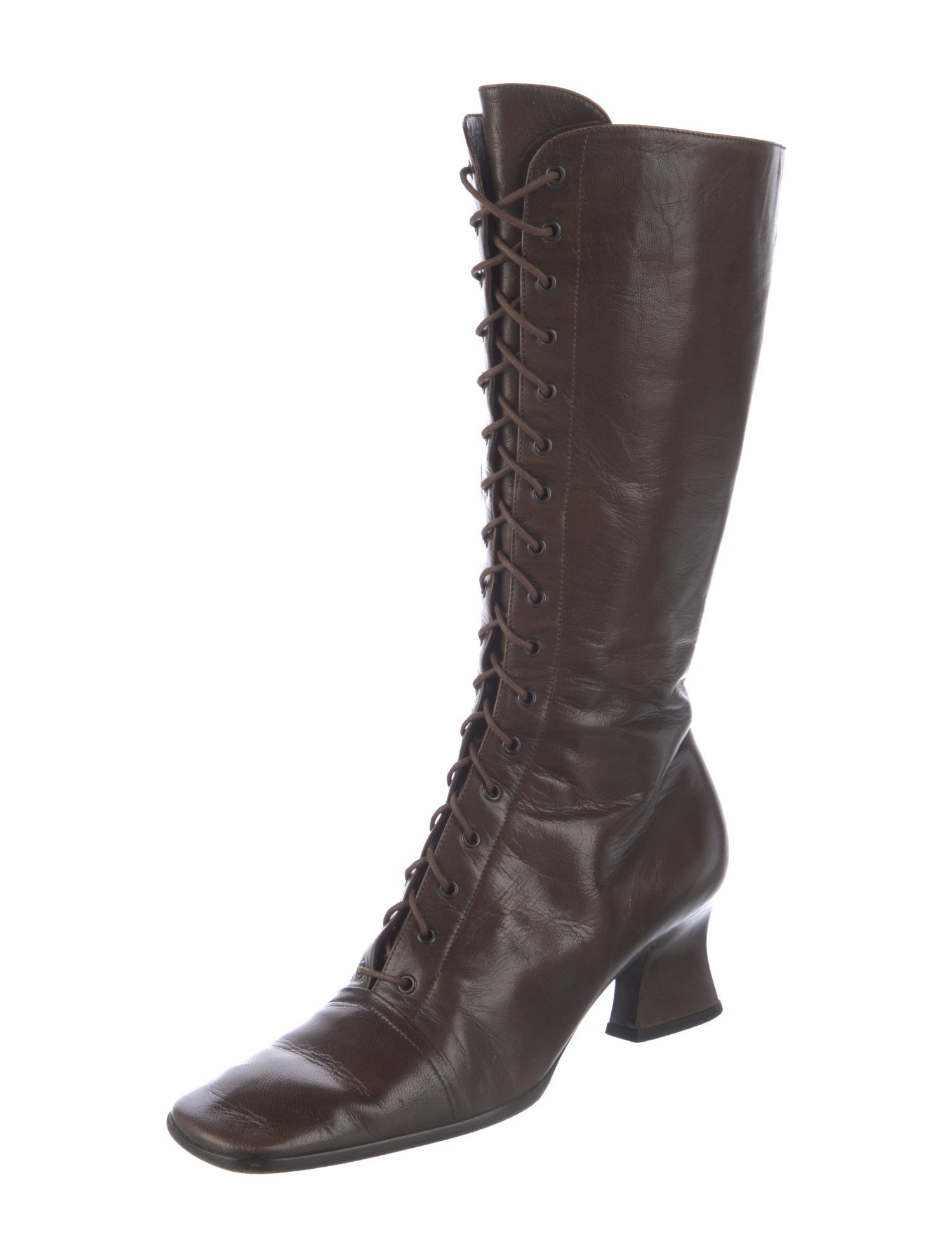 Prada Vintage 2001 Lace-Up Boots