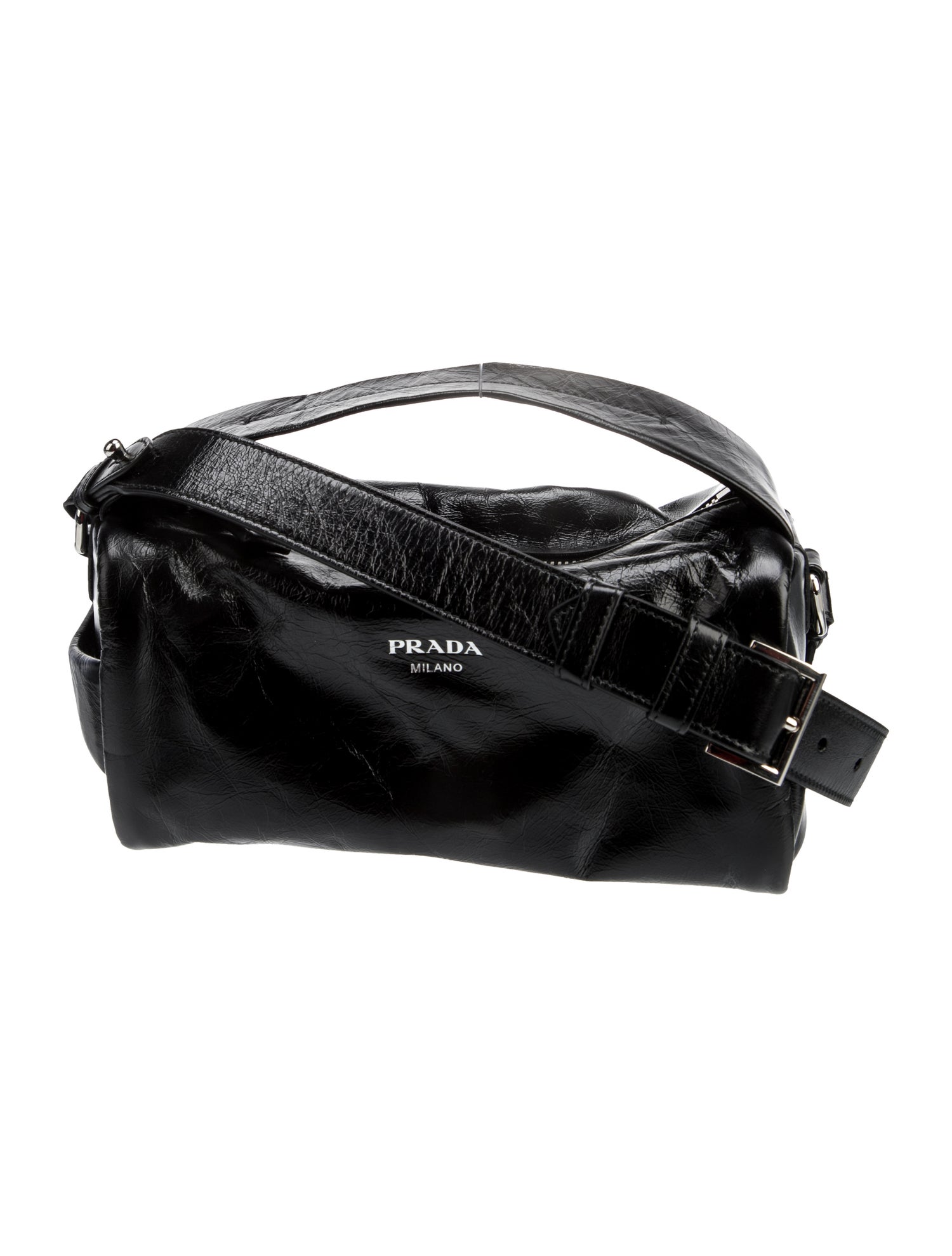 Prada Soft Calf Leather Crossbody Bag Small