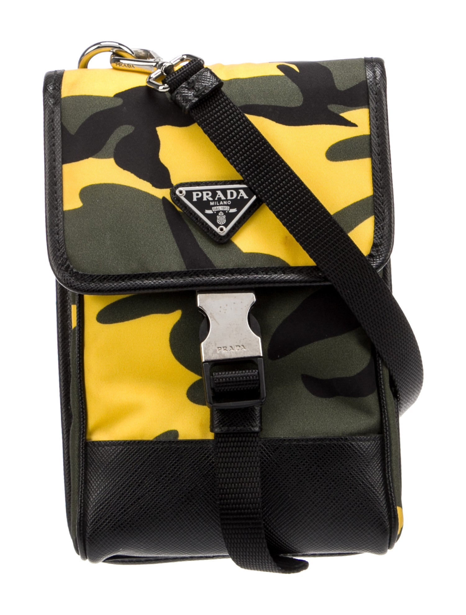 Prada Enameled Metal Triangle Smartphone Case