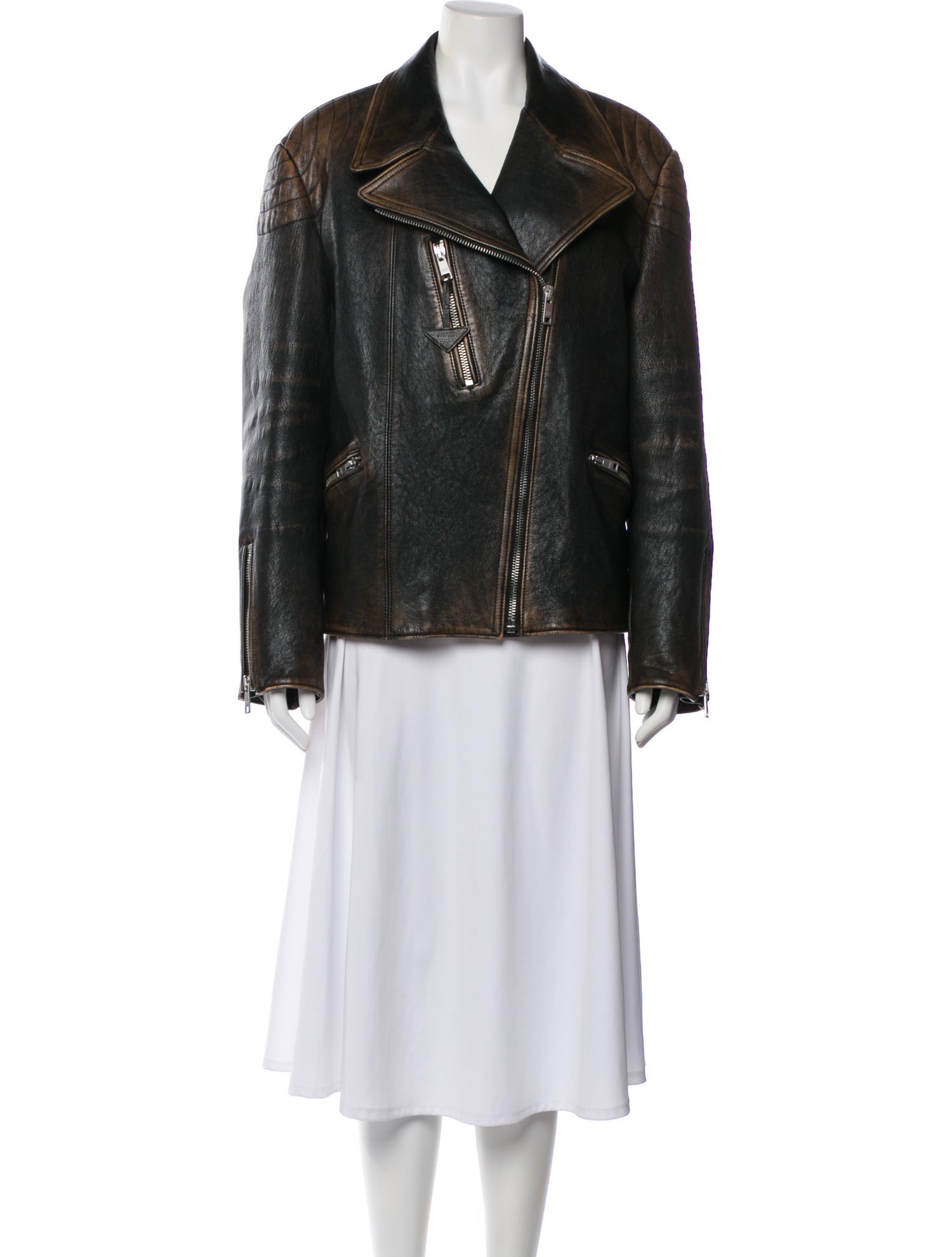 Prada 2022 Leather Biker Jacket