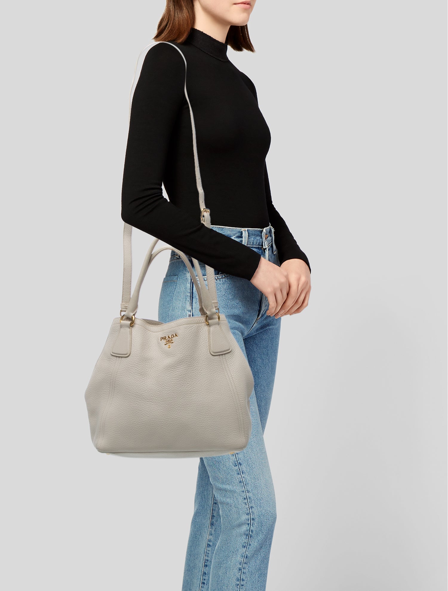 Prada Vitello Daino Leather Bucket Bag