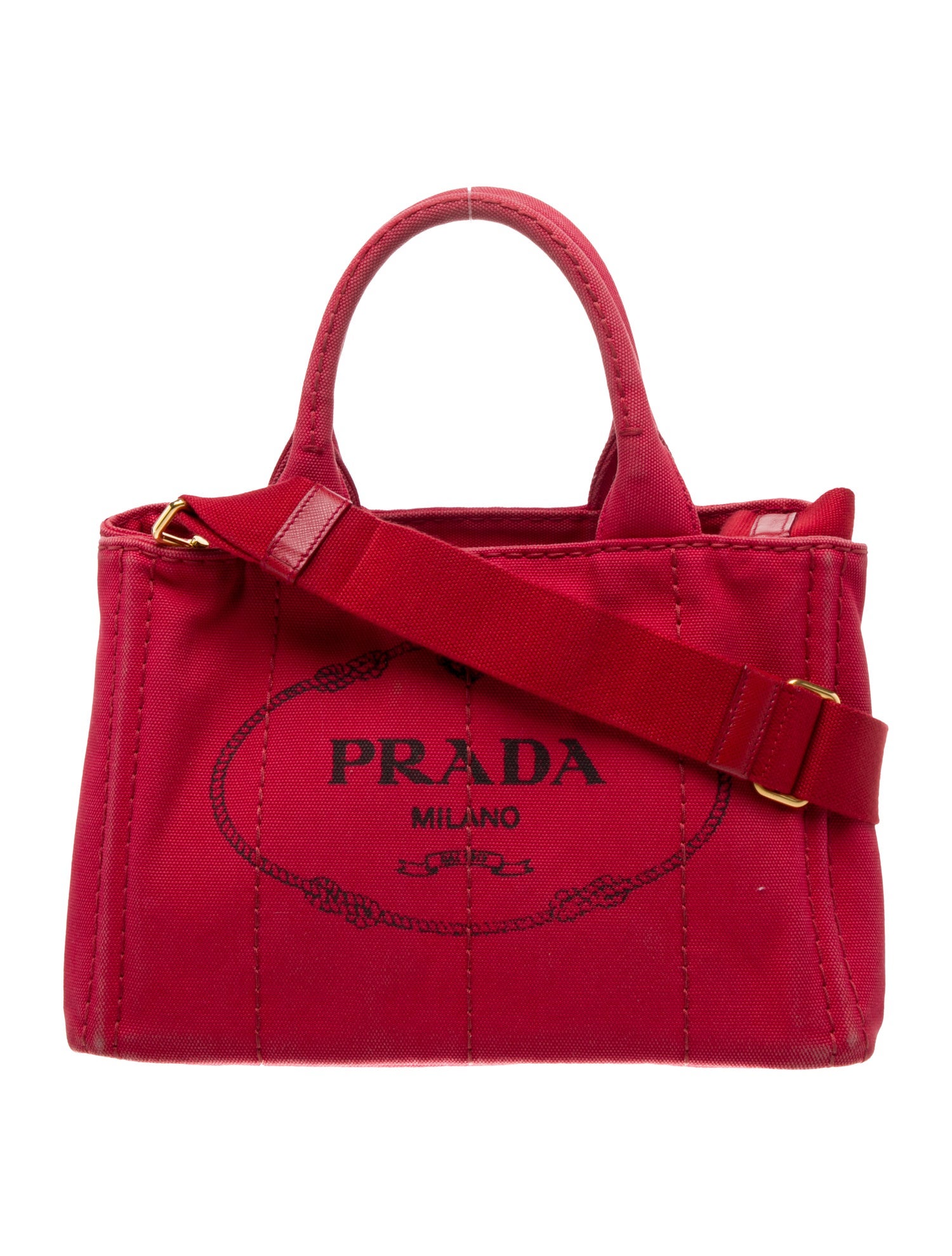 Prada Enameled Metal Triangle Shoulder Bag