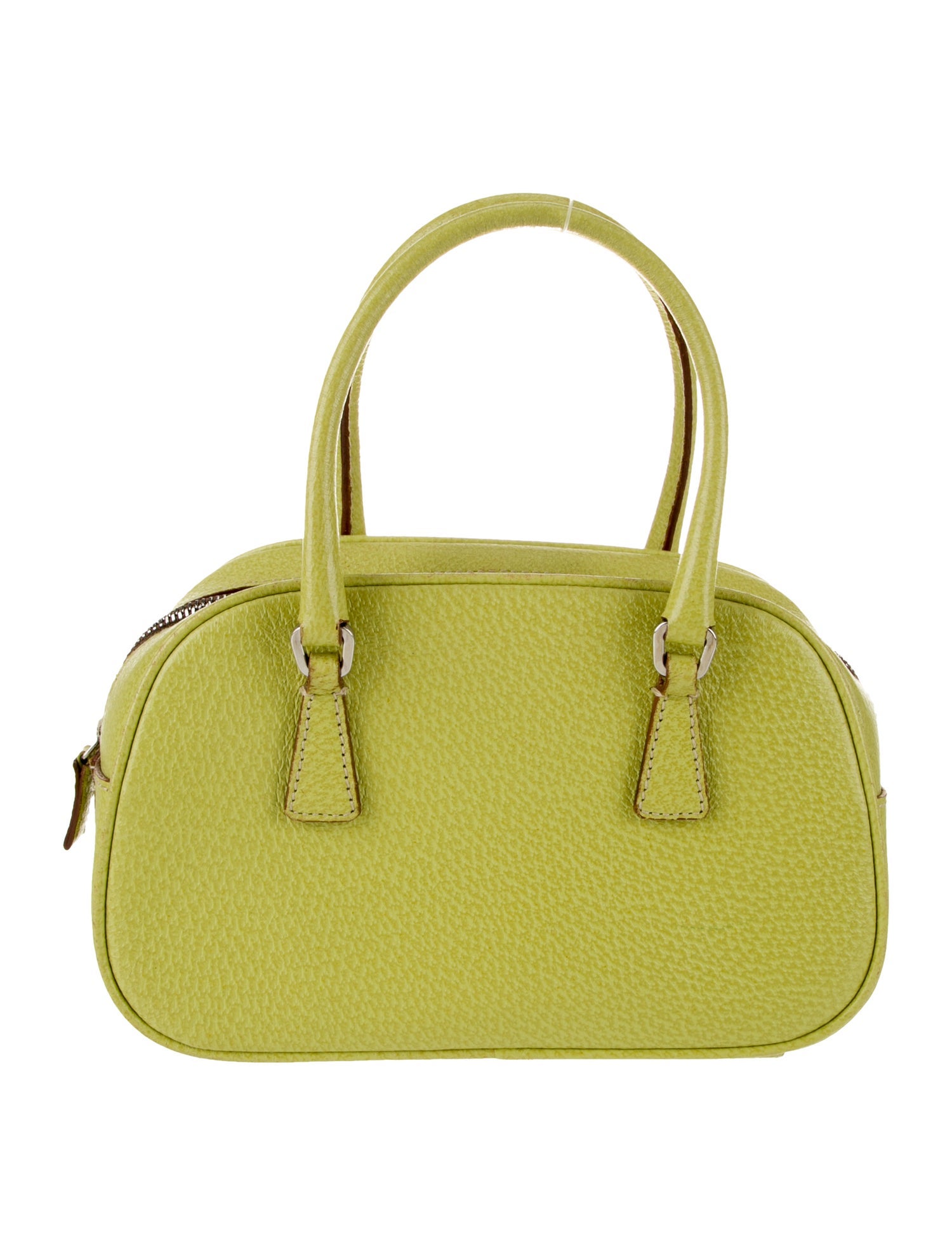 Prada Enameled Metal Triangle Bauletto