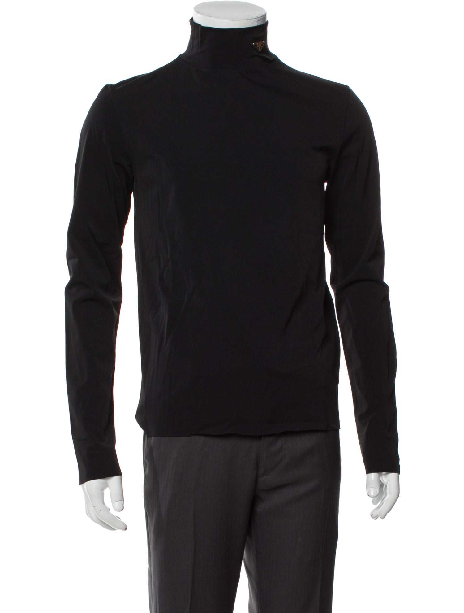 Prada 2021 Enameled Metal Triangle Pullover