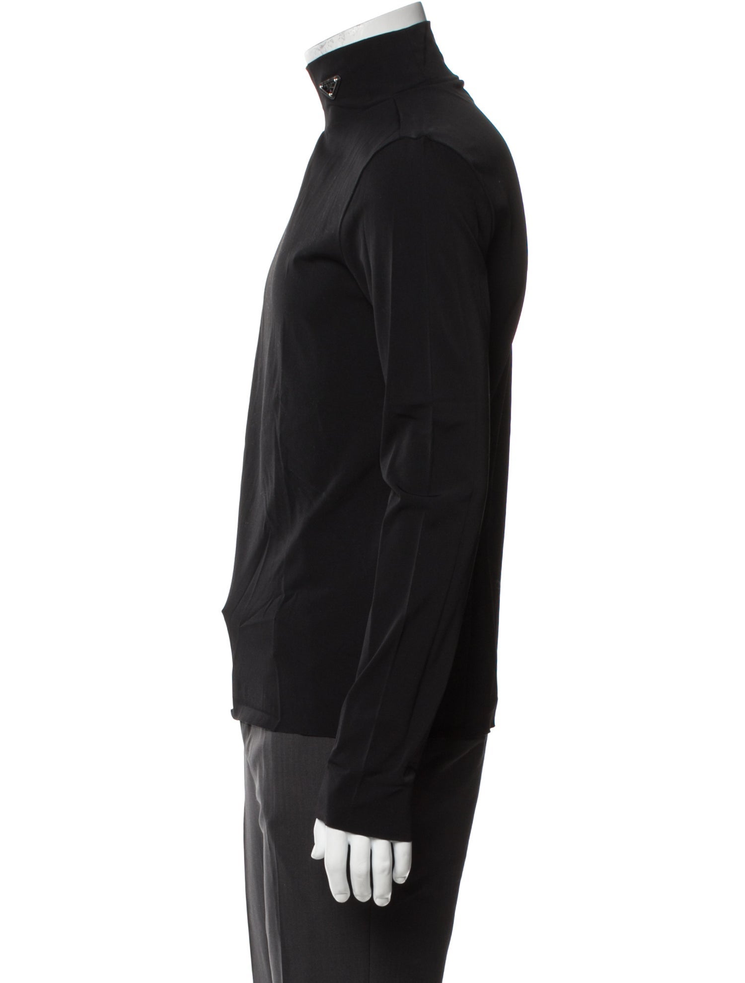 Prada 2021 Enameled Metal Triangle Pullover