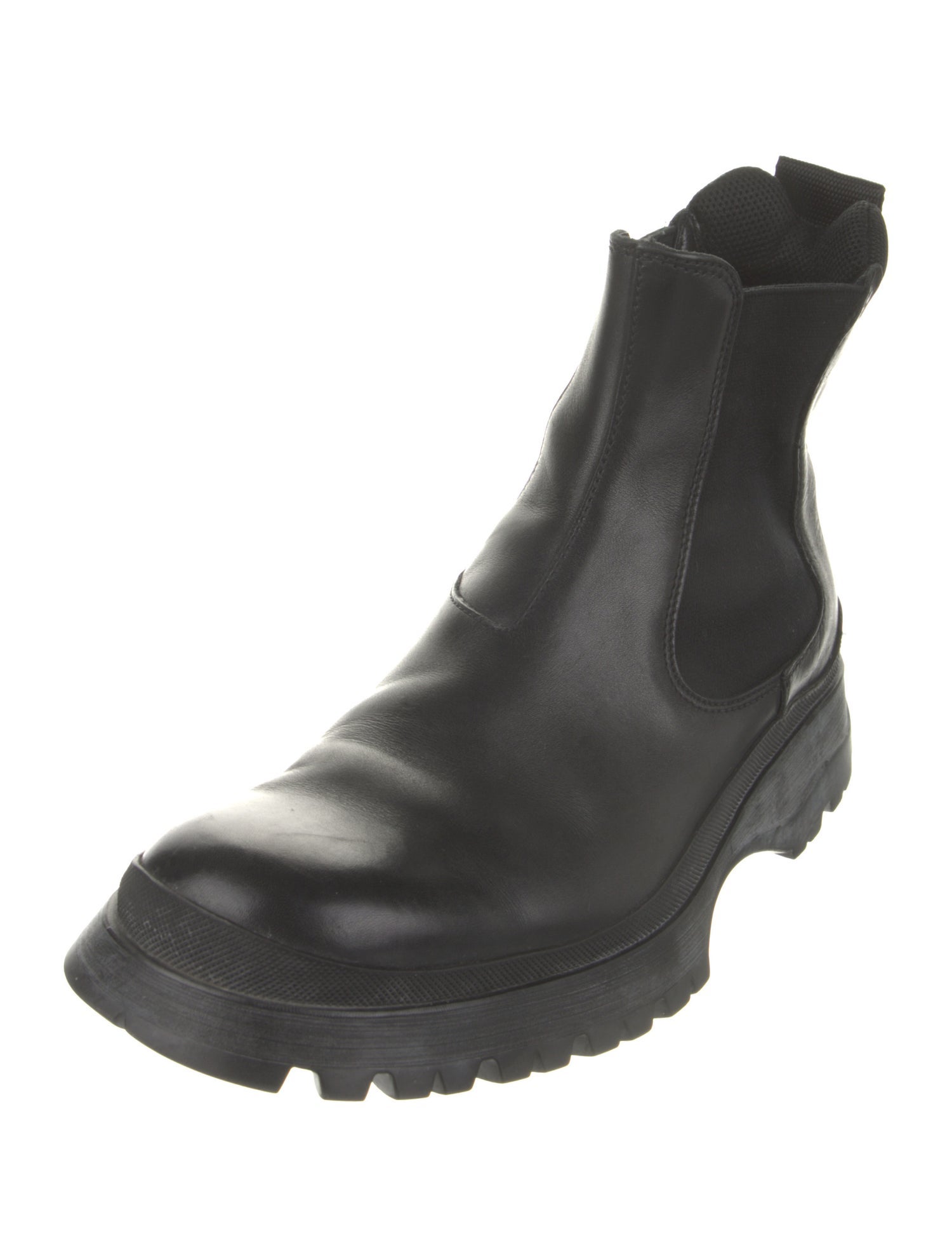Prada Sport Leather Chelsea Boots