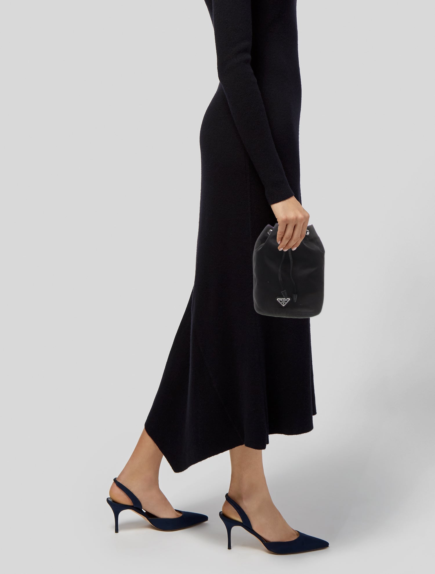 Prada Vela Nylon Bucket Bag - Black Bucket Bags, Handbags