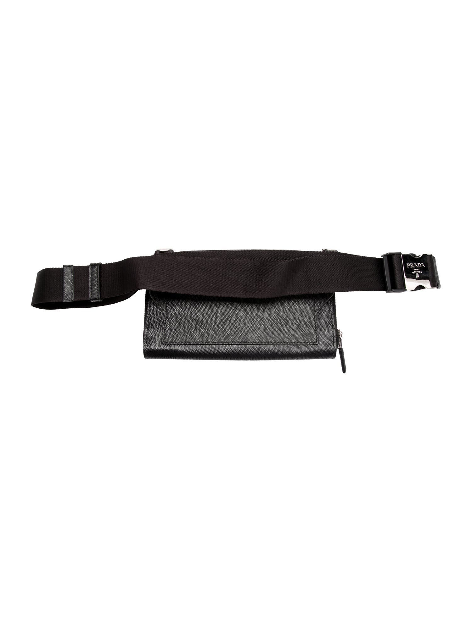 Prada Enameled Metal Triangle Belt Bag