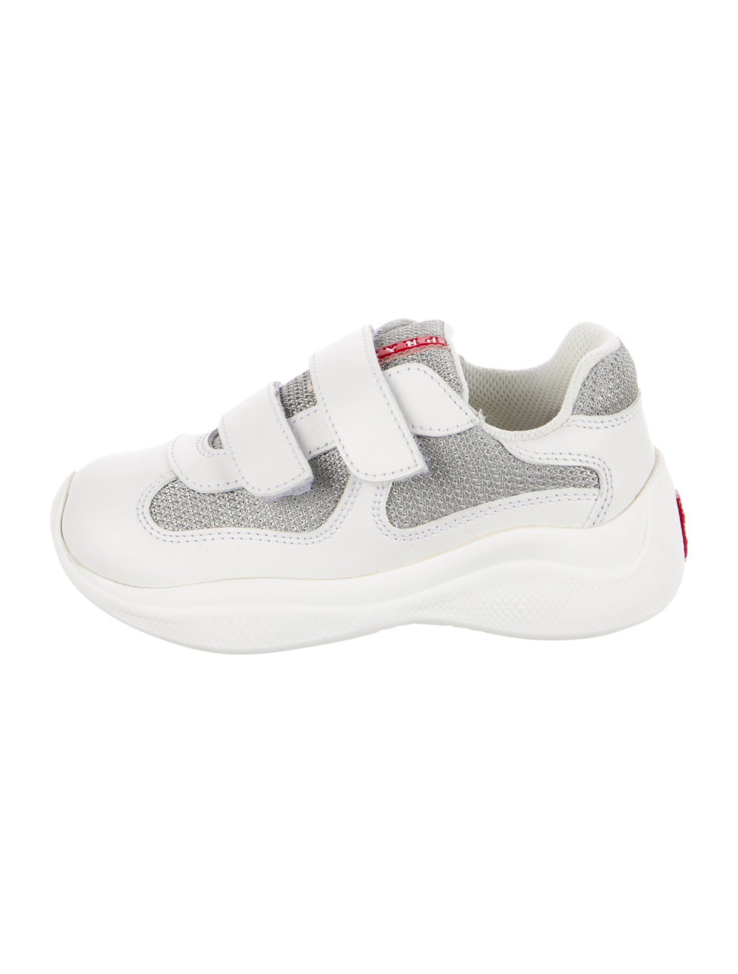 Prada Toddler Leather Low Top Sneakers