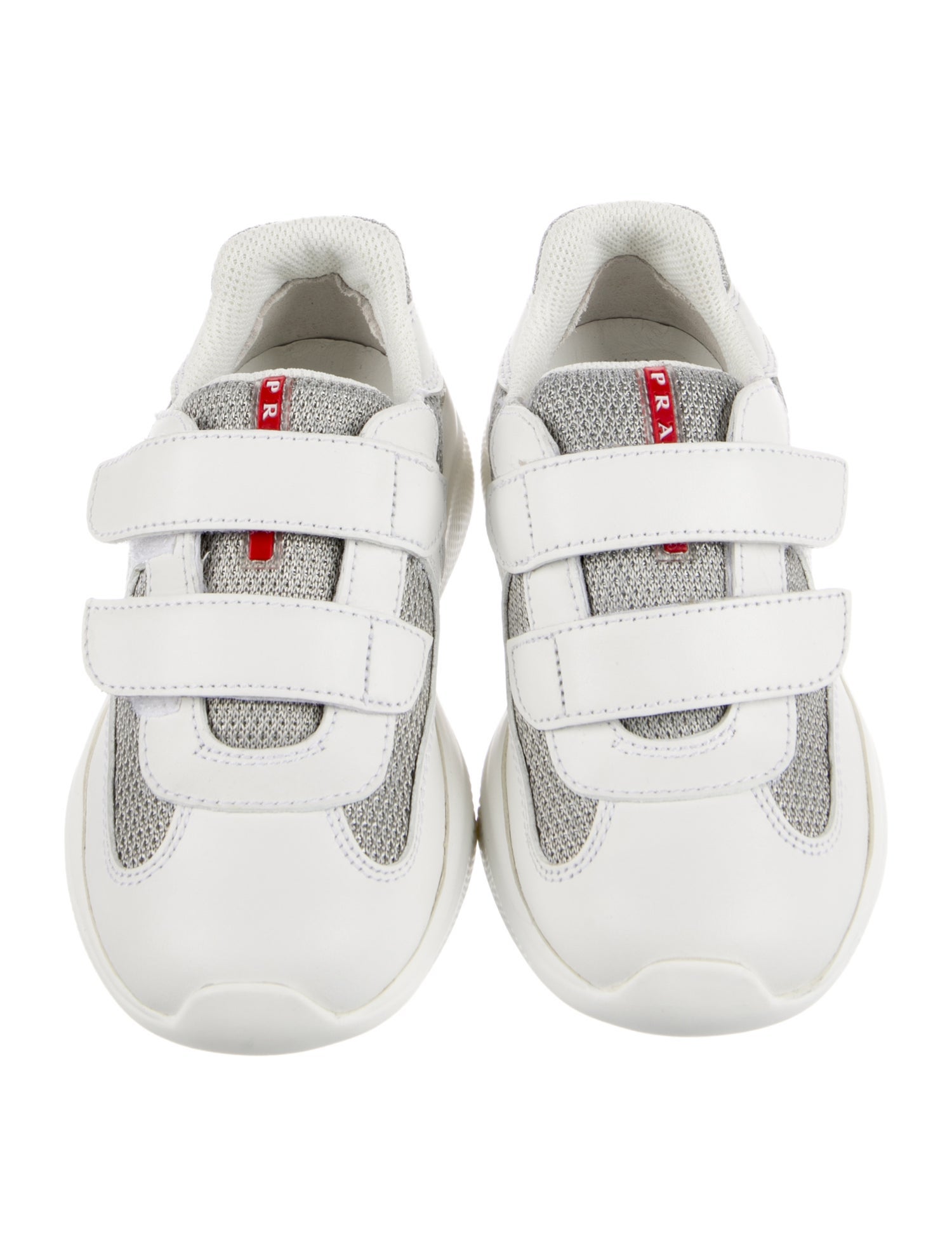 Prada Toddler Leather Low Top Sneakers