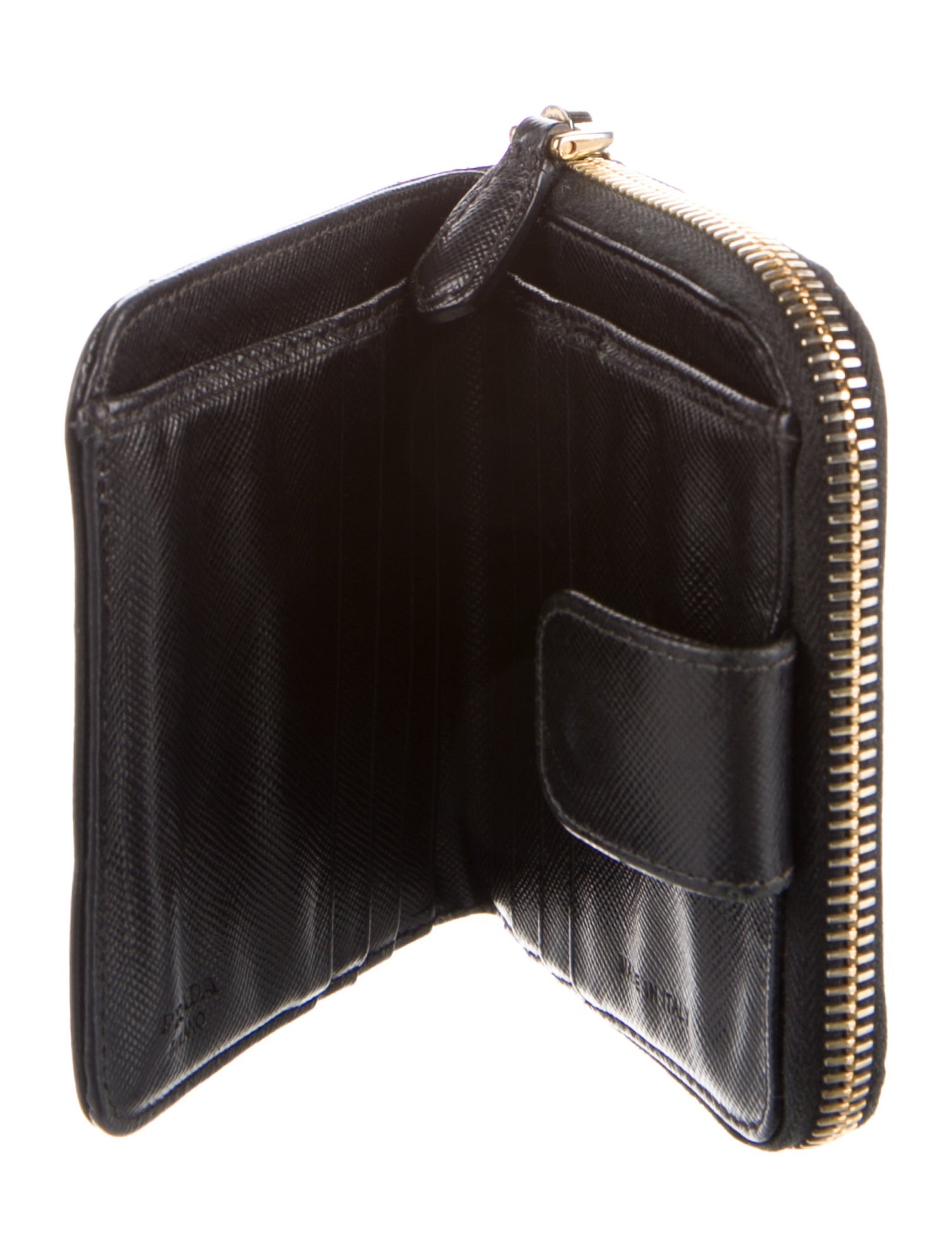 Prada Saffiano Metal Leather Compact Wallet