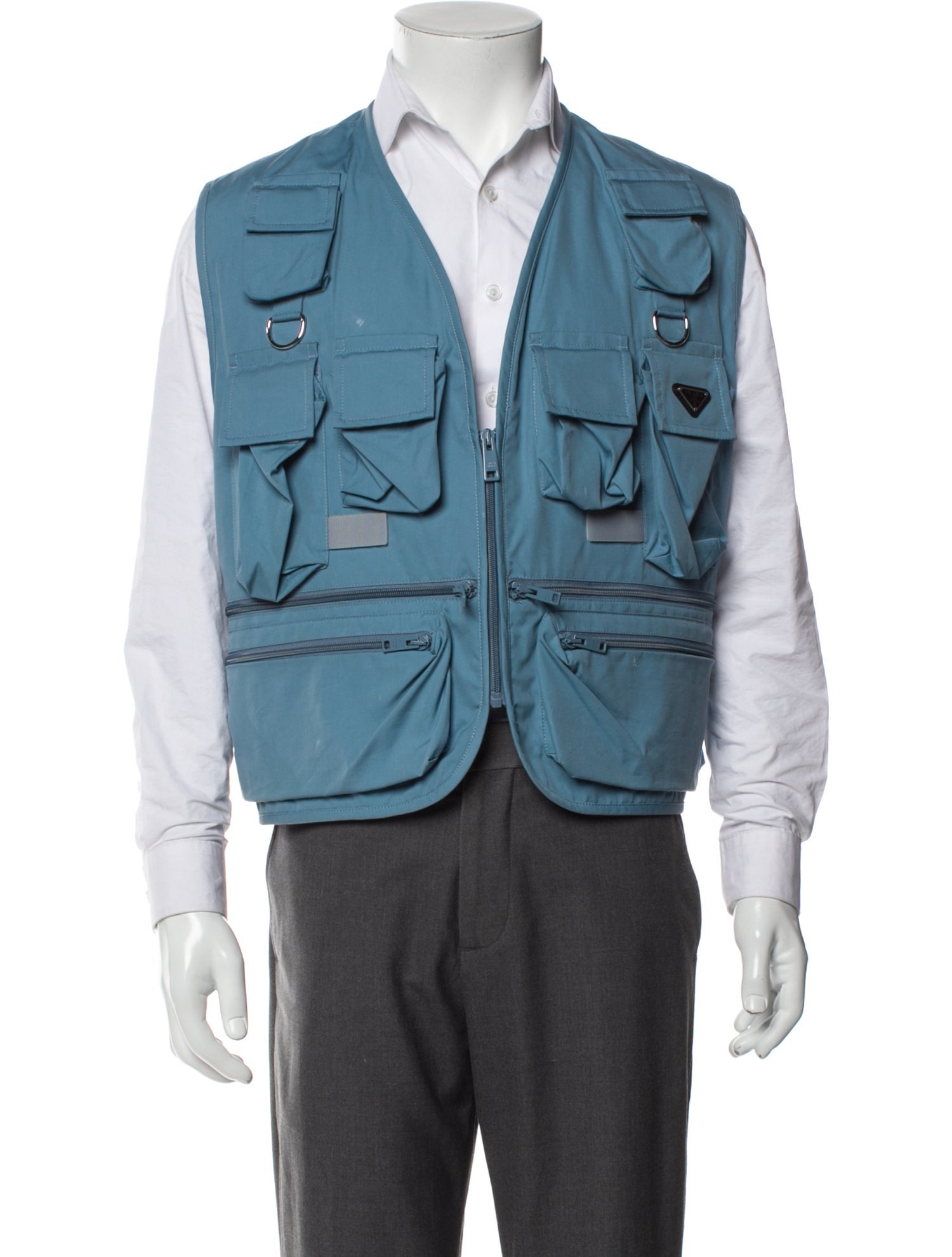 Prada 2024 Enameled Metal Triangle Vest